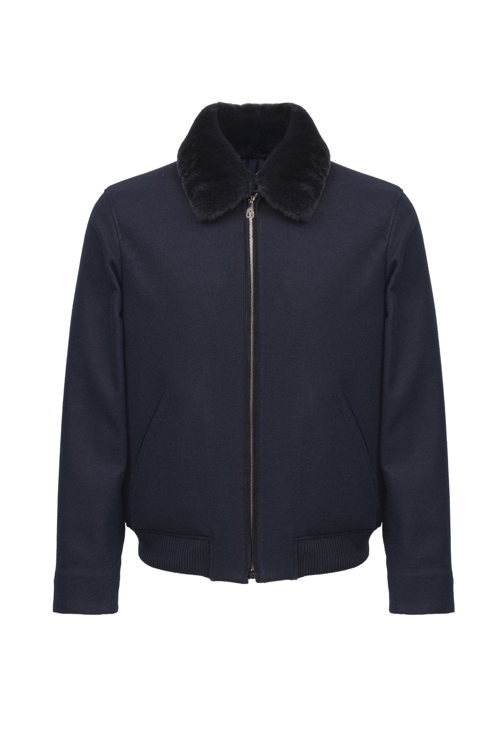 Navy Blue Wool Jacket