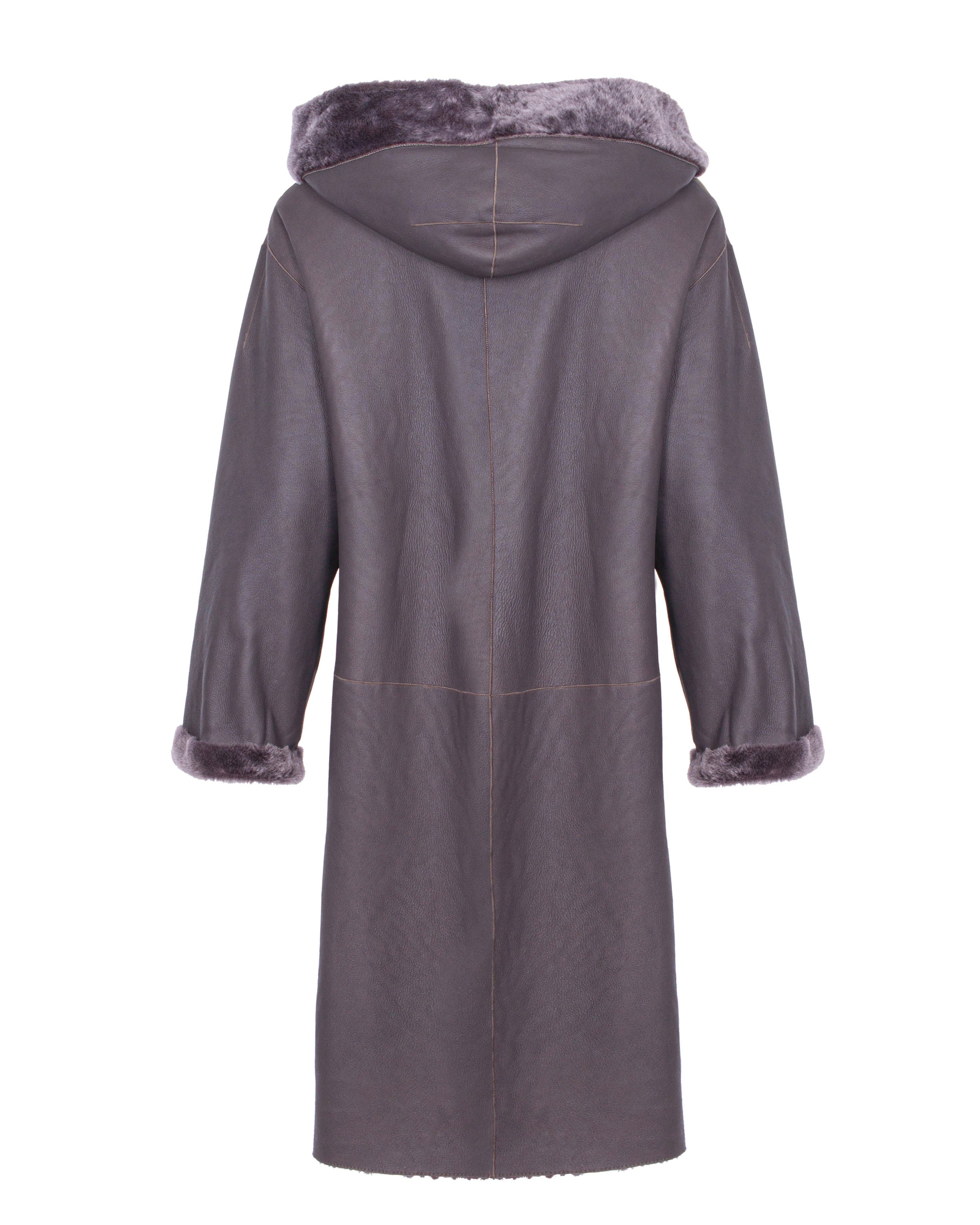 Plum Leather Coat