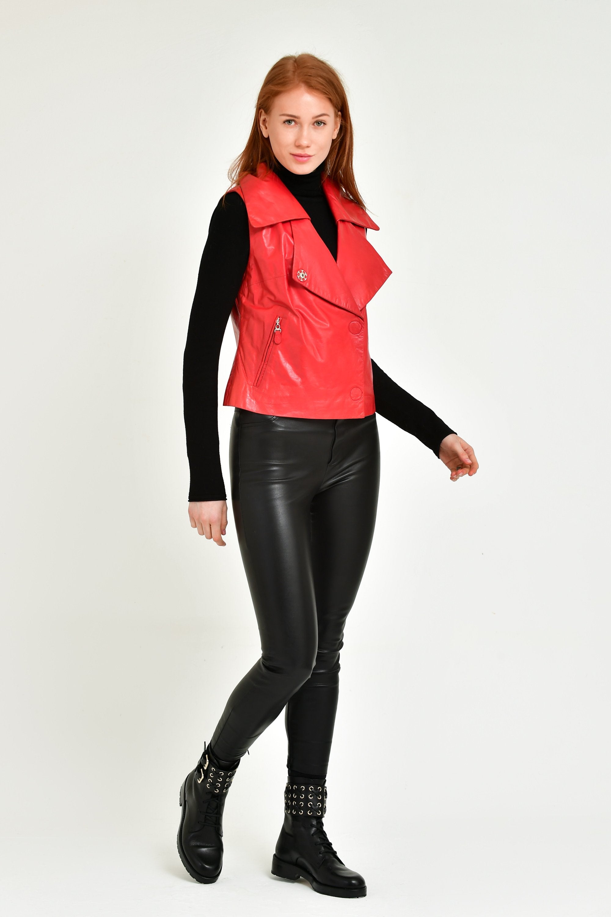 Red Leather Vest