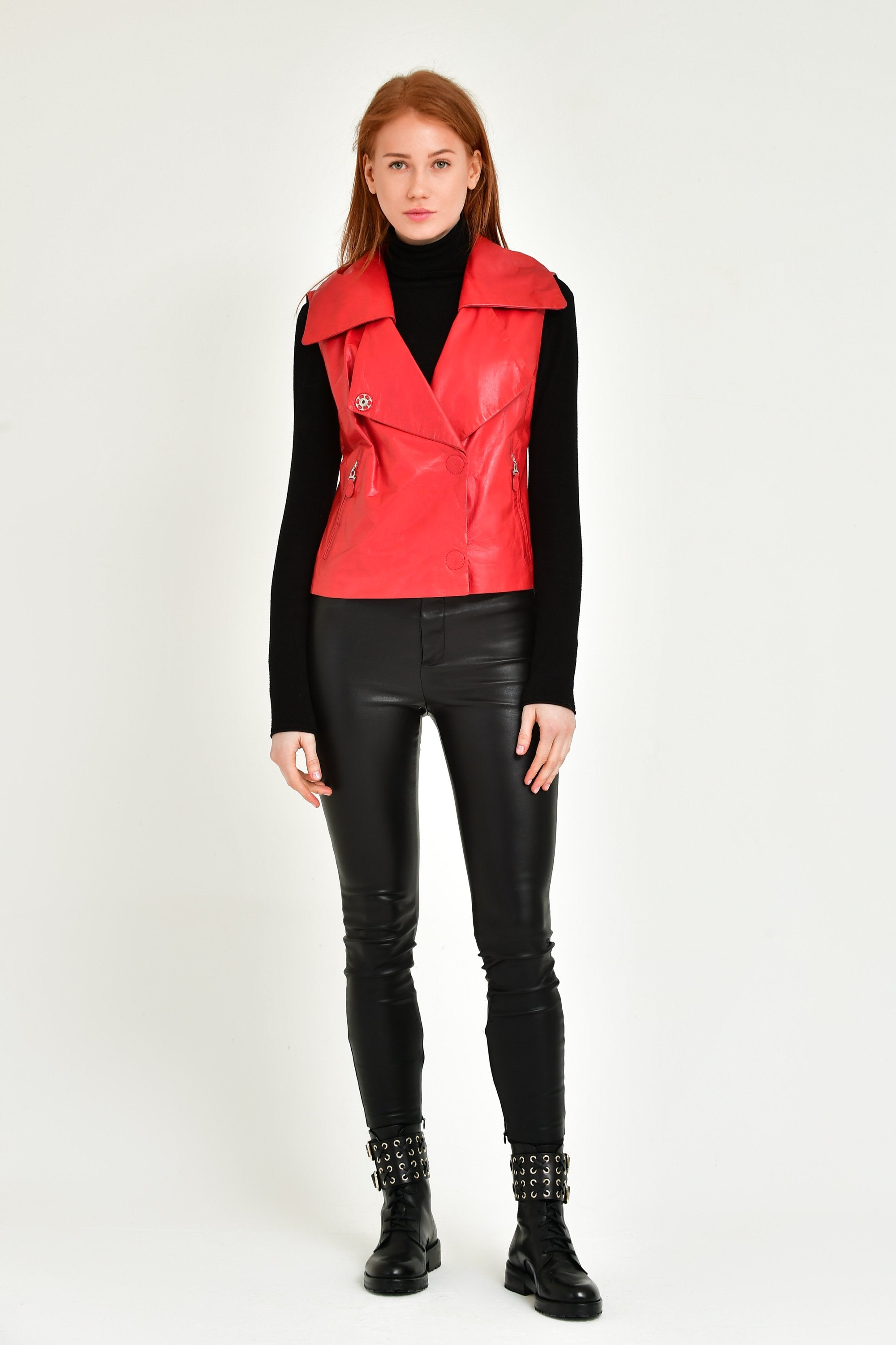 Red Leather Vest