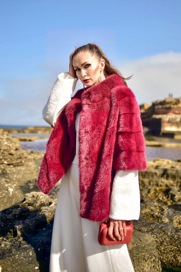Red Mink Fur Coat