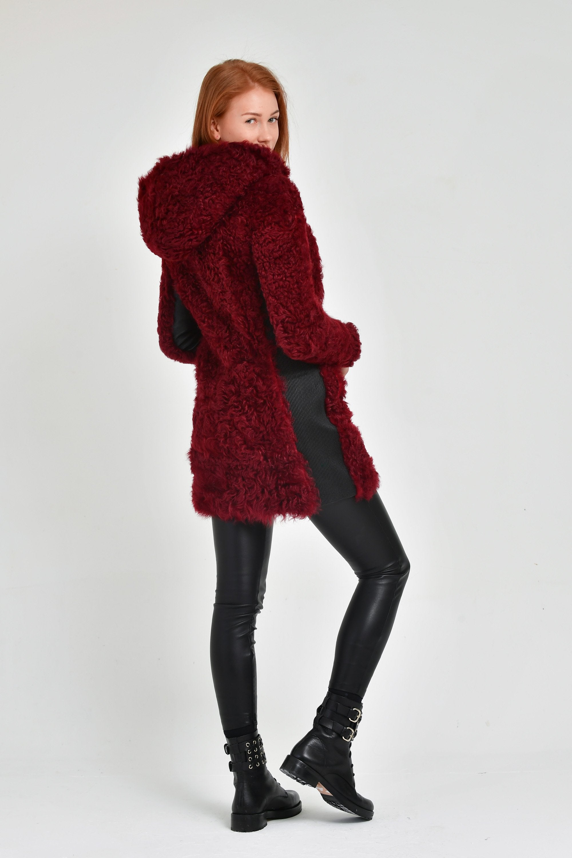 Red Shearling Coat