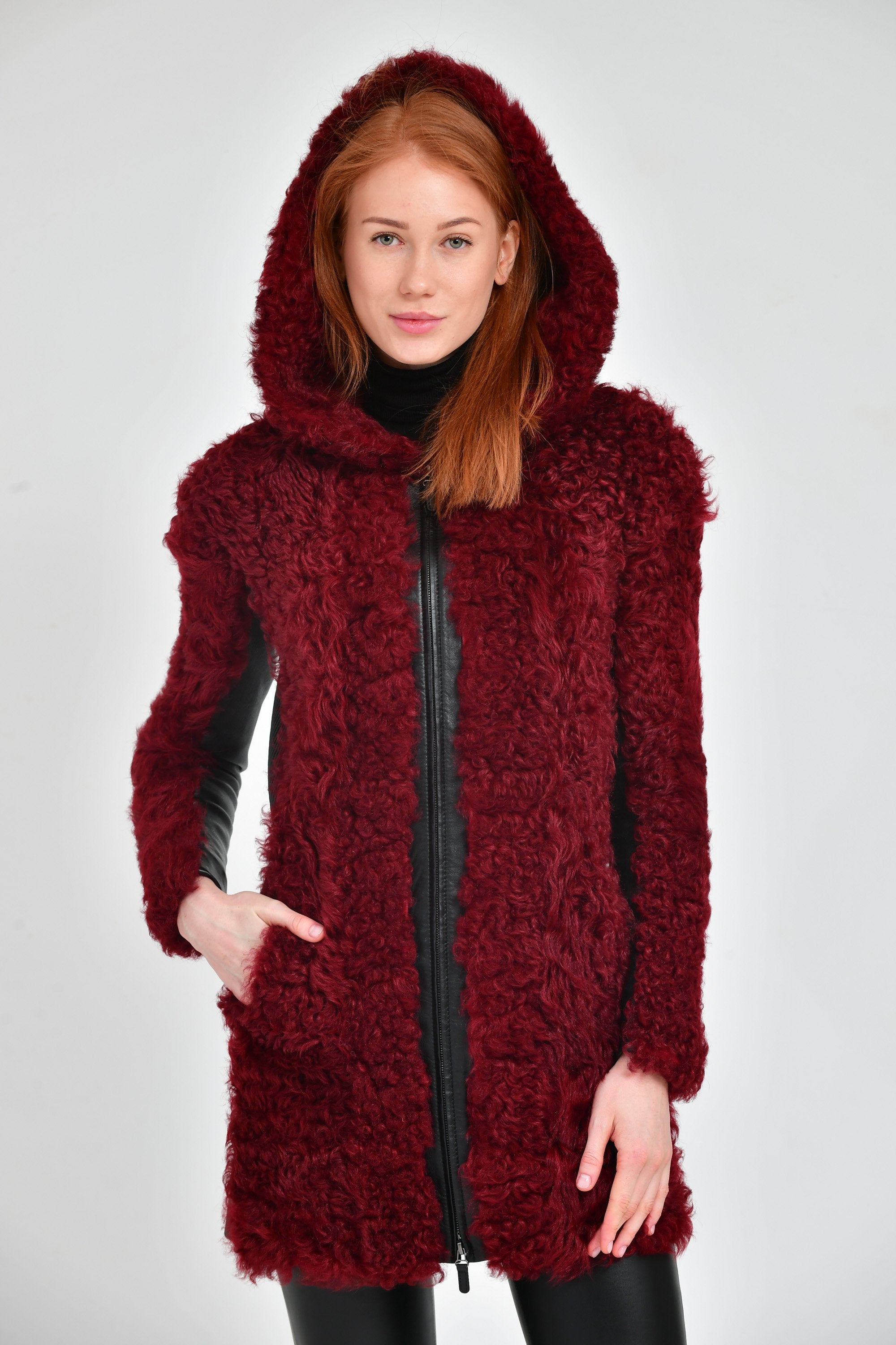 Red Shearling Coat