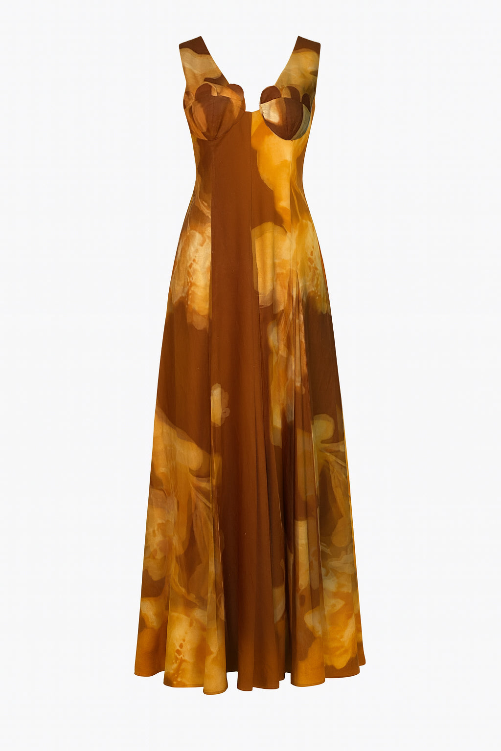 Golden Amber Evening Gown
