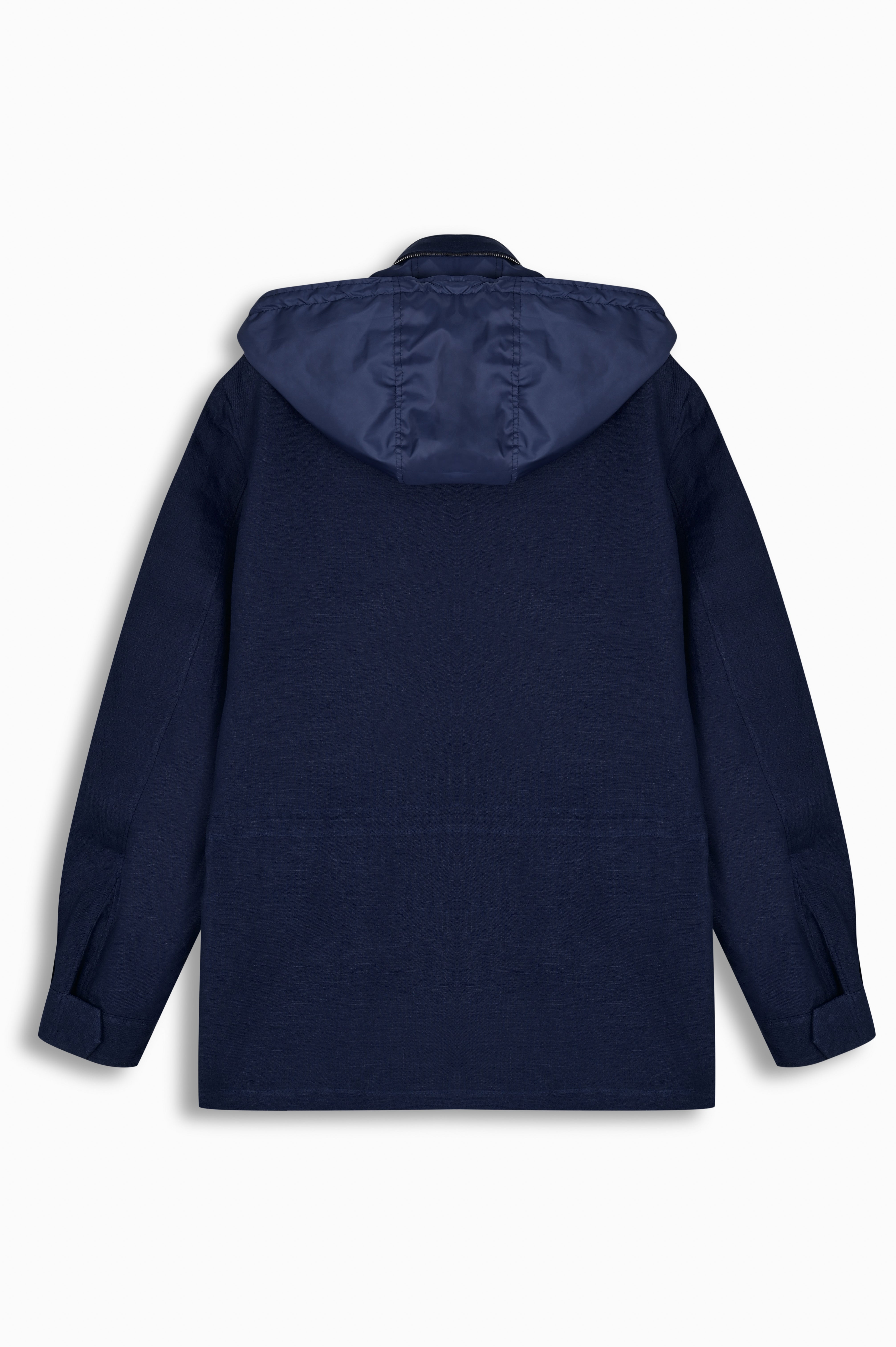 Navy Blue Linen Field Jacket