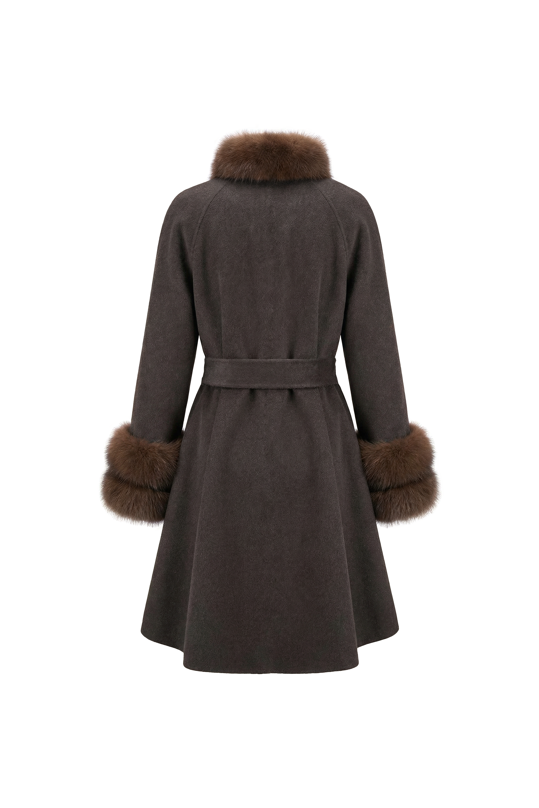 Valmere Sable-Trimmed Cashmere Coat