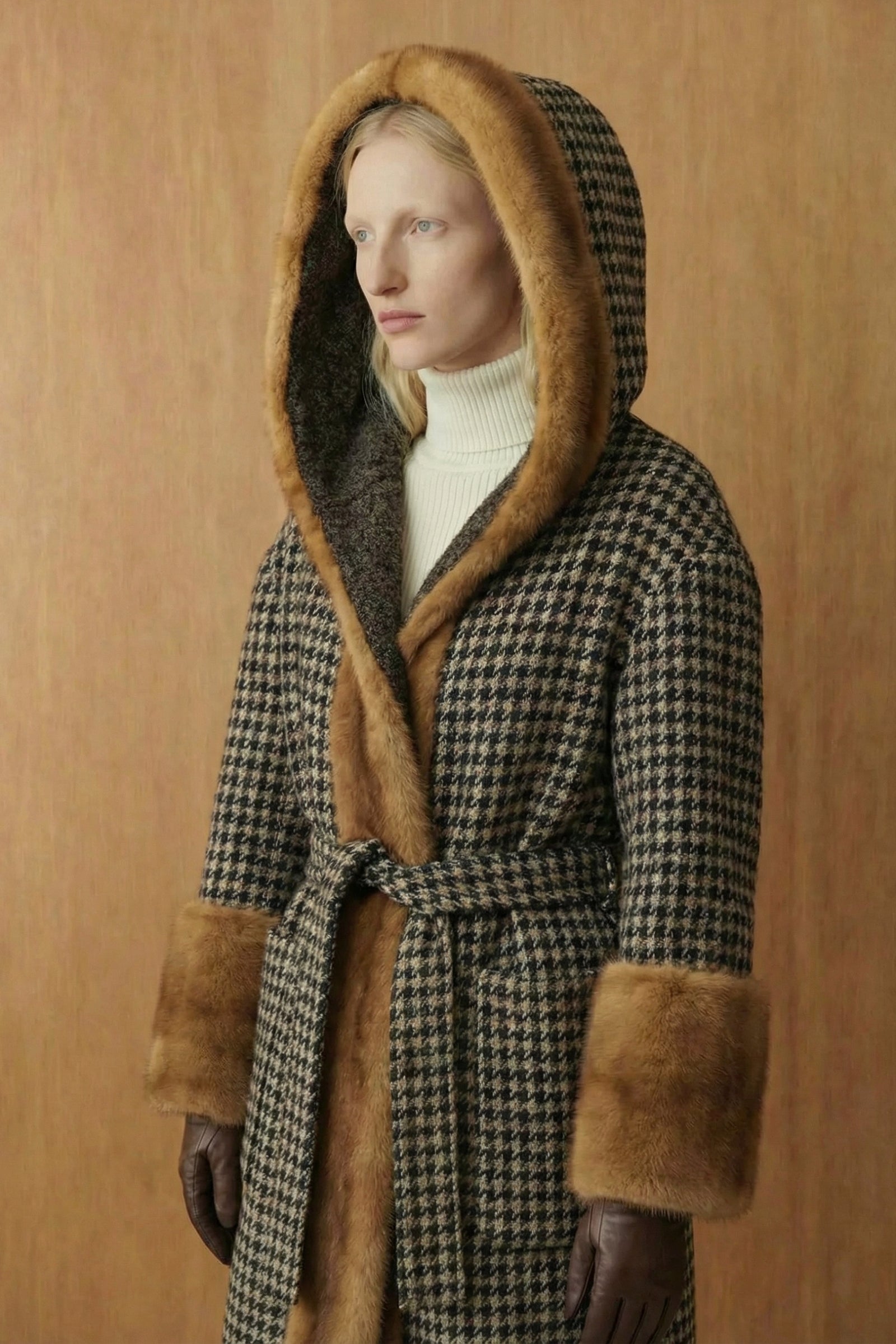 Montelara Mink Trim Wool Coat