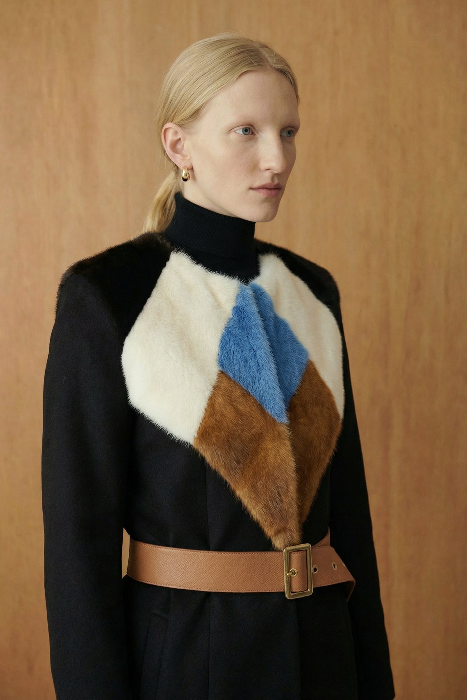 Armonia Geometric Mink Cashmere Coat
