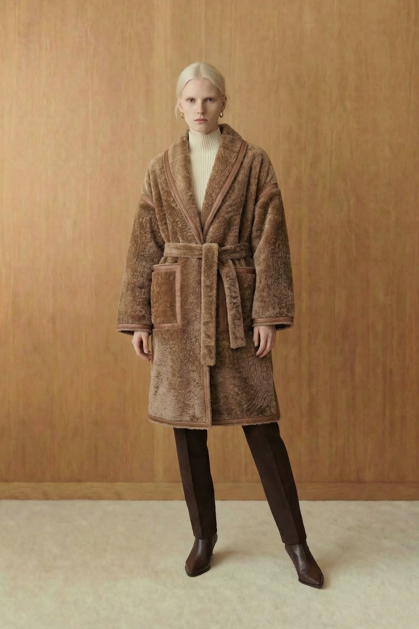 Selvara Astragan Shearling Coat