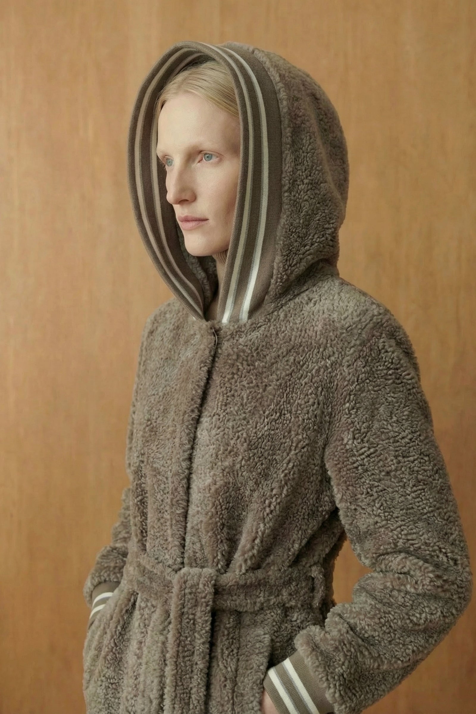 Velmora Swakara Hooded Coat