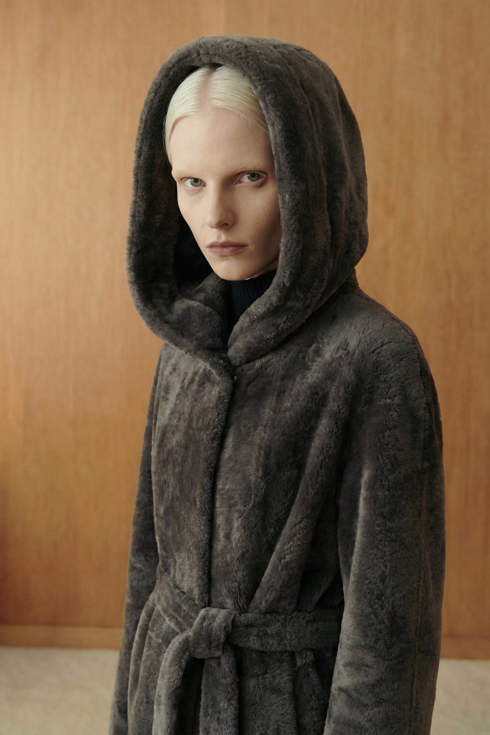 Nocturne Astragan Hooded Coat