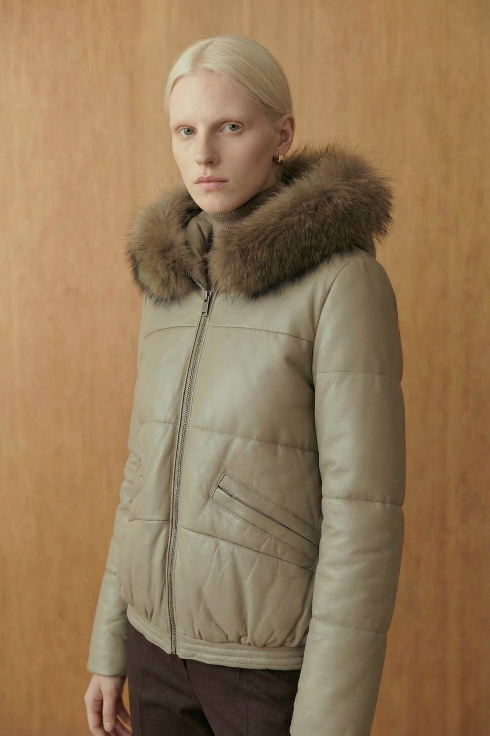Aurelian Leather & Fox Hood Jacket
