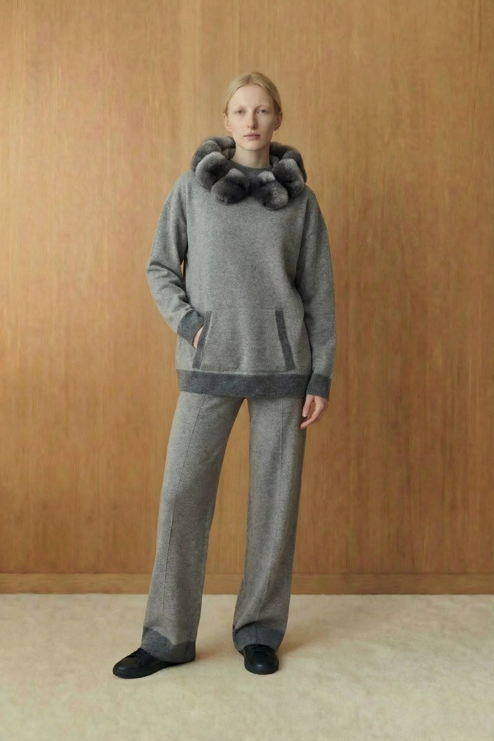 Arctic Whisper Chinchilla Hood Set