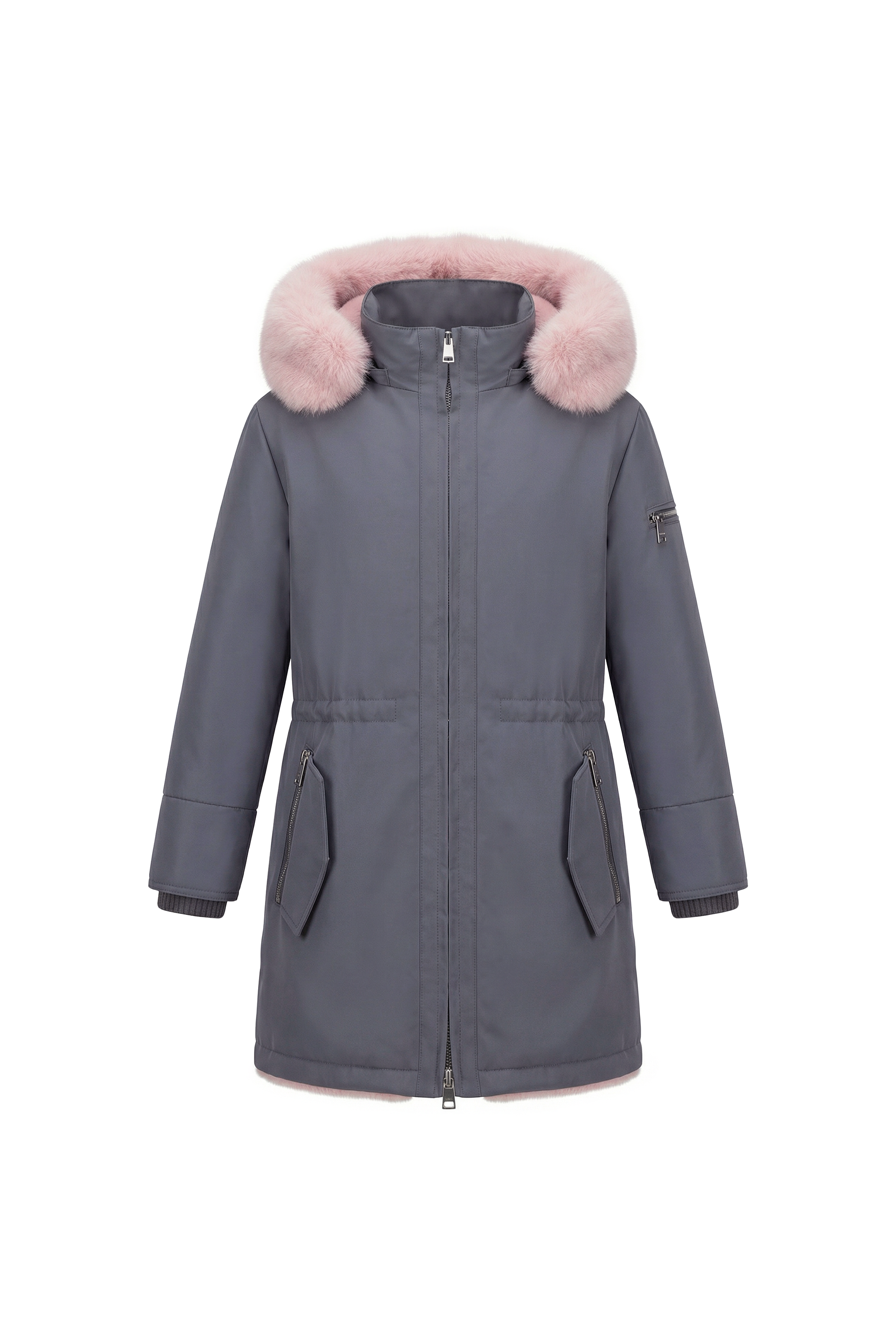 Slate Rose Hooded Technical Parka