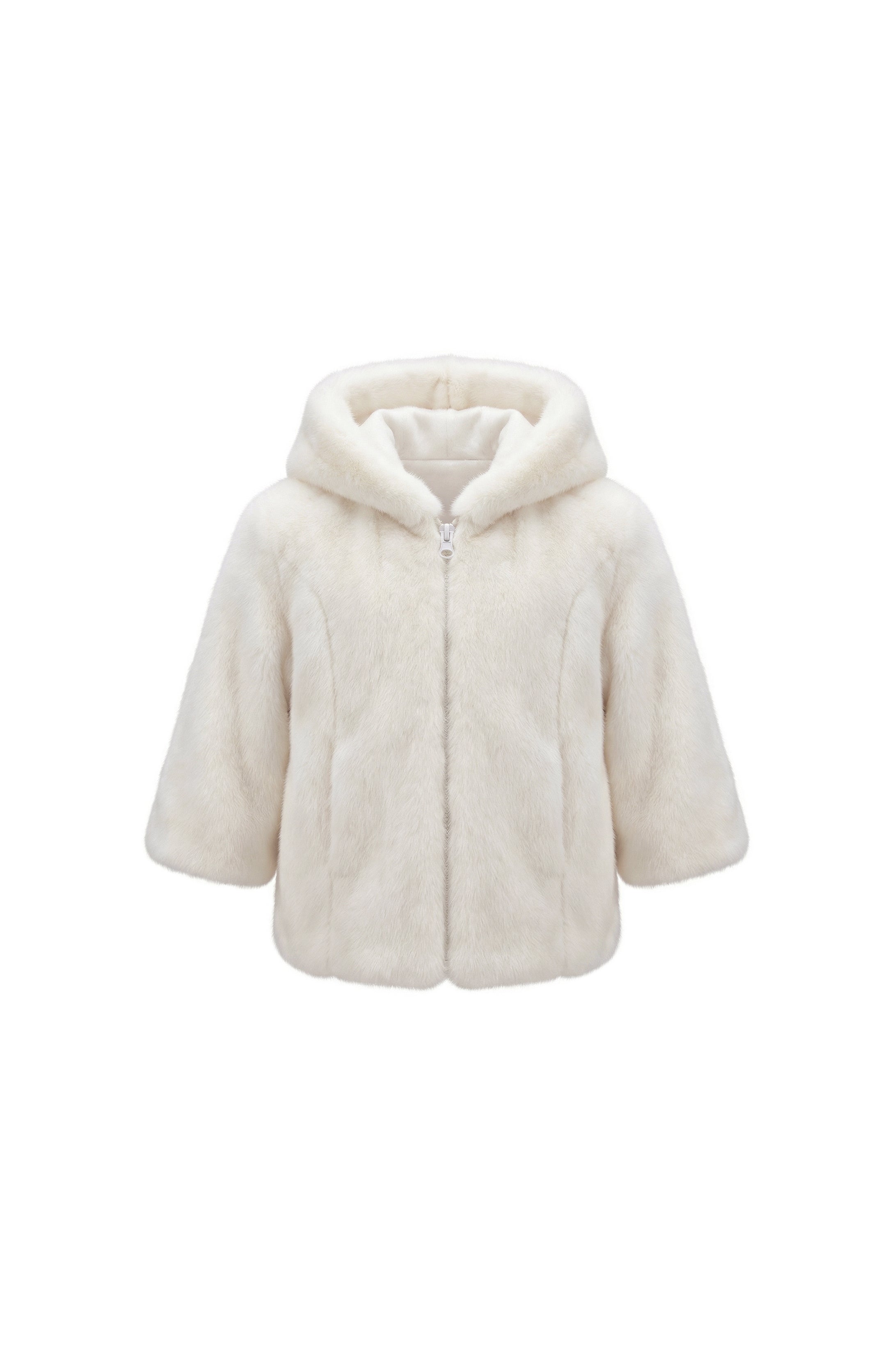 Ivory Bunny Rex Fur Jacket