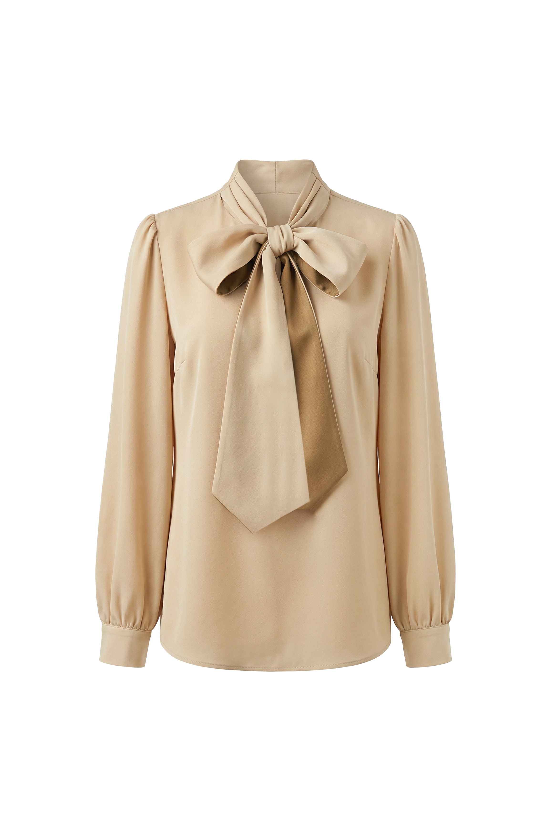 Valeria Crepe Silk Tie Blouse