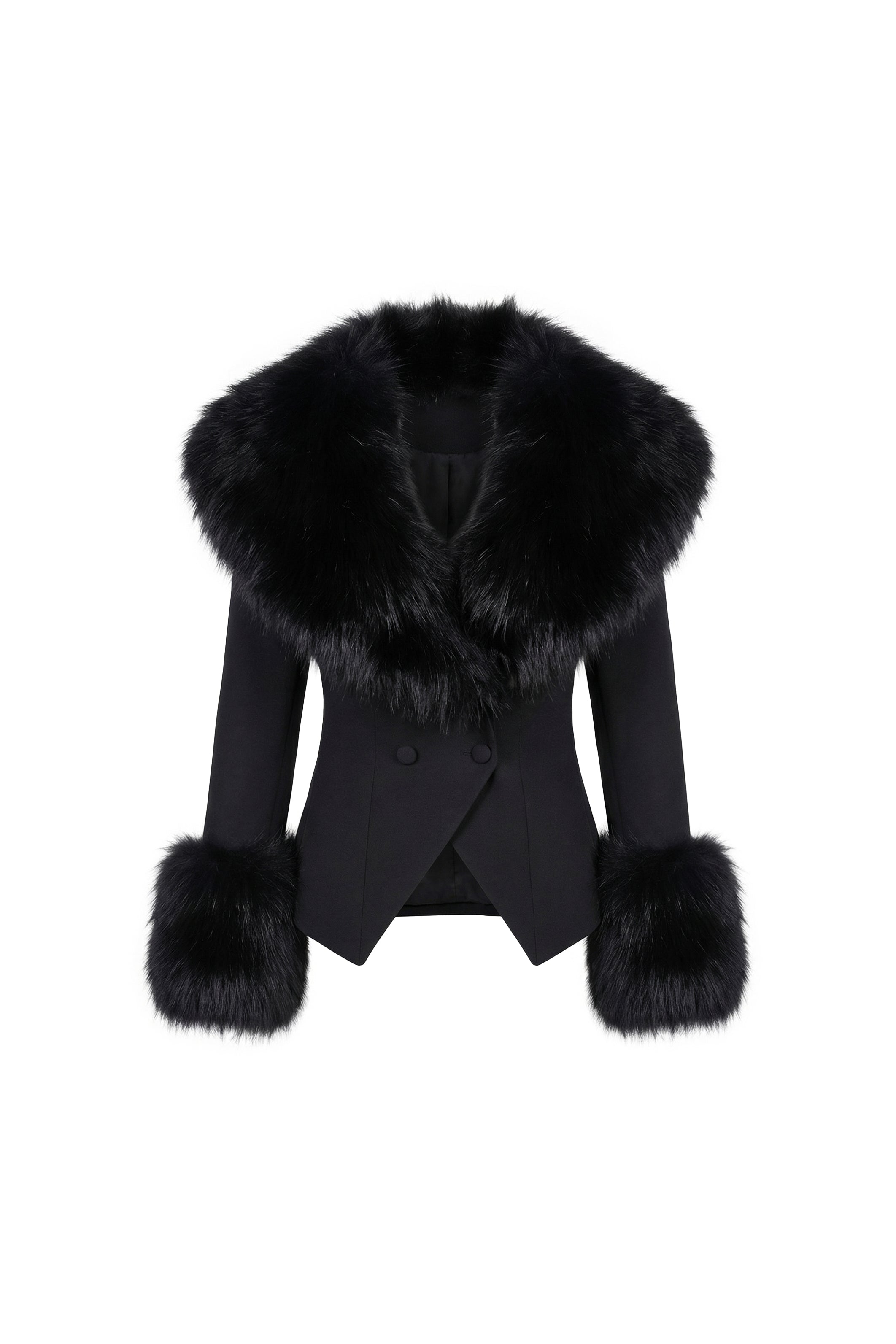 Celestine Fox Fur Tailored Jacket