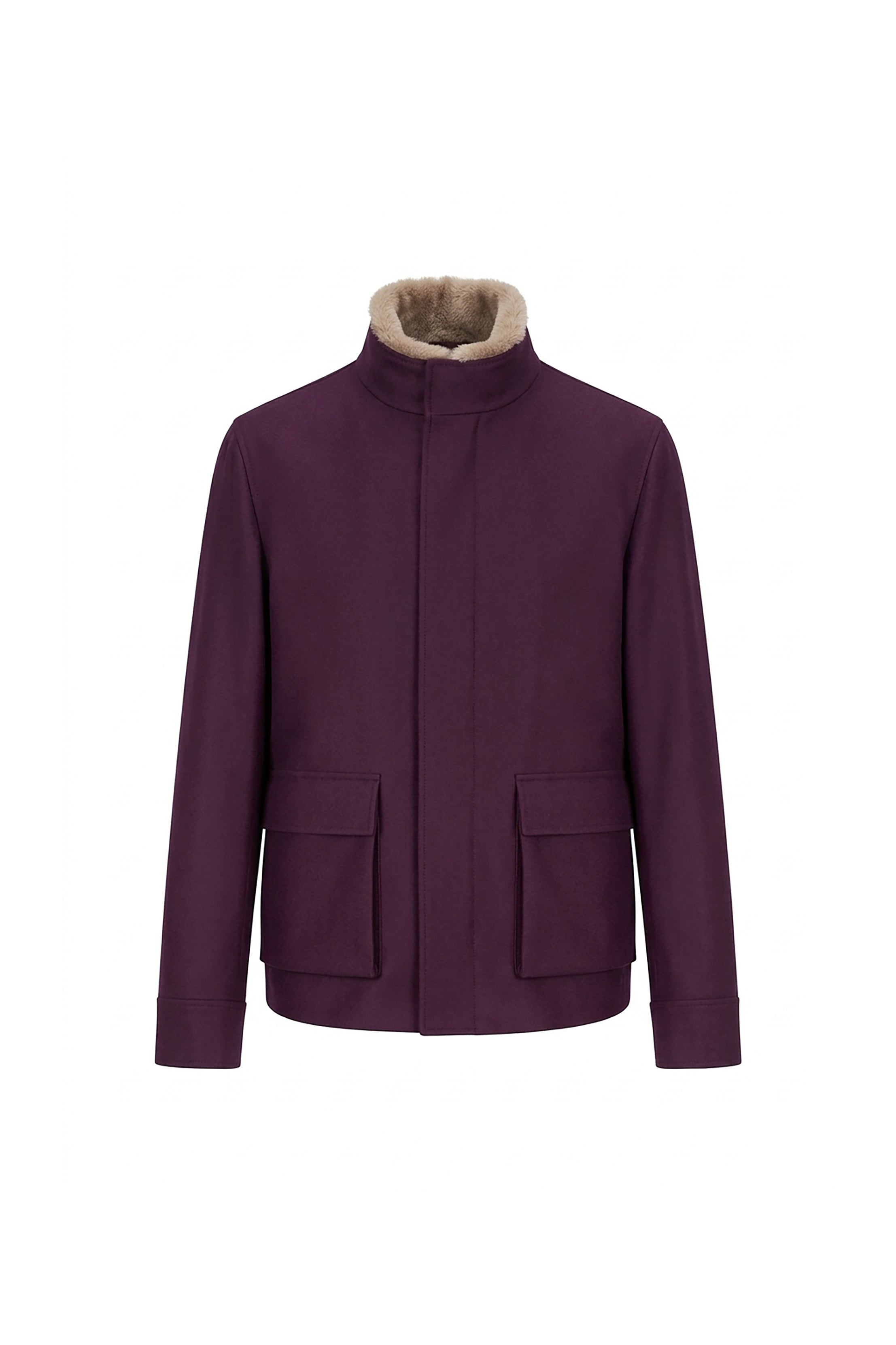 Valerio Wool Fur-Collar Jacket