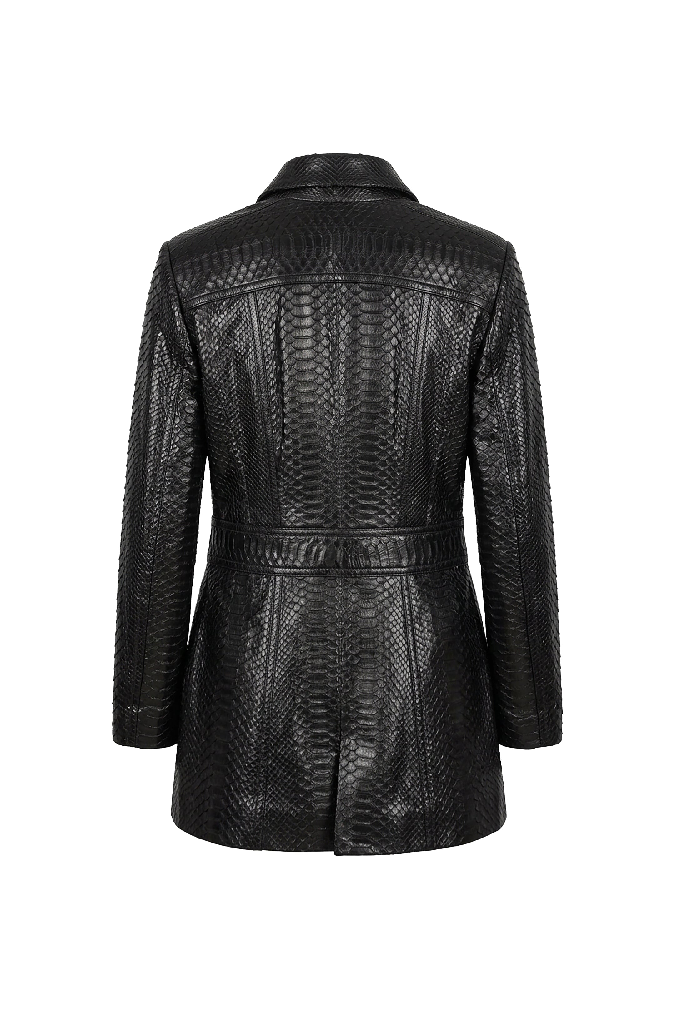 Marcella Python Zip Coat