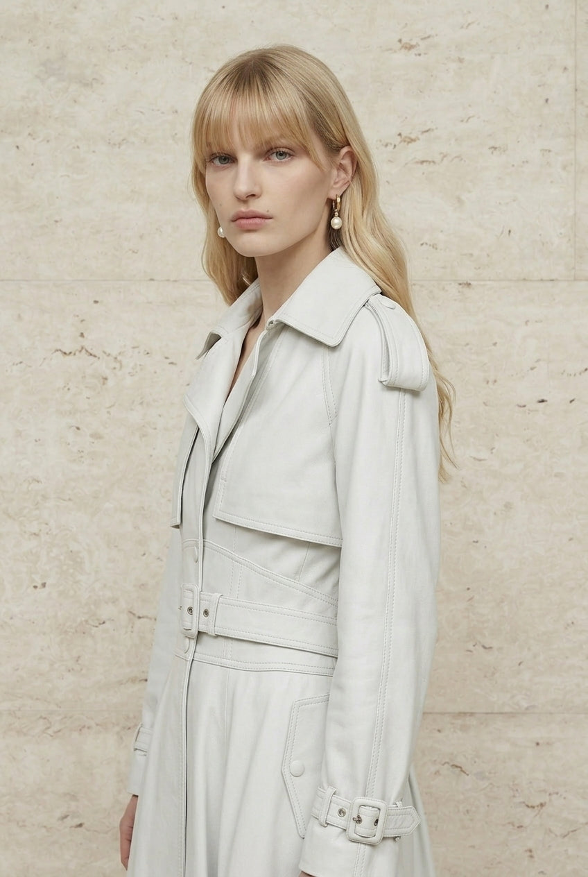 Alessia Nappa Belted Trench Dress