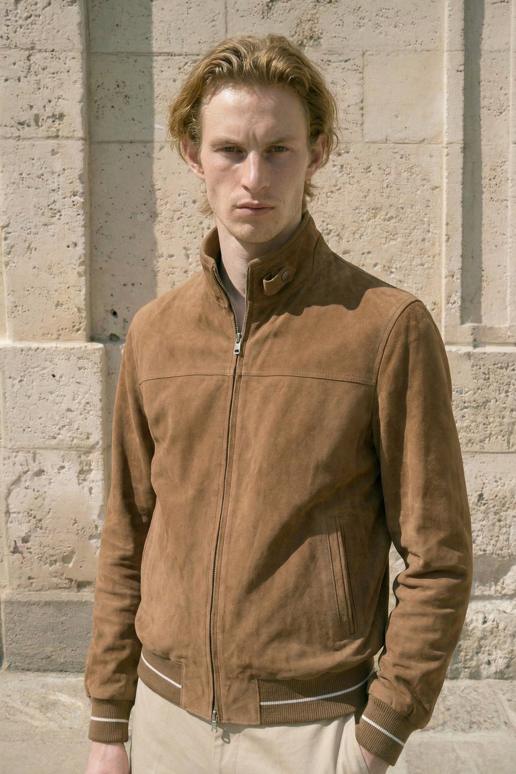 Siena Reversible Suede Bomber Jacket