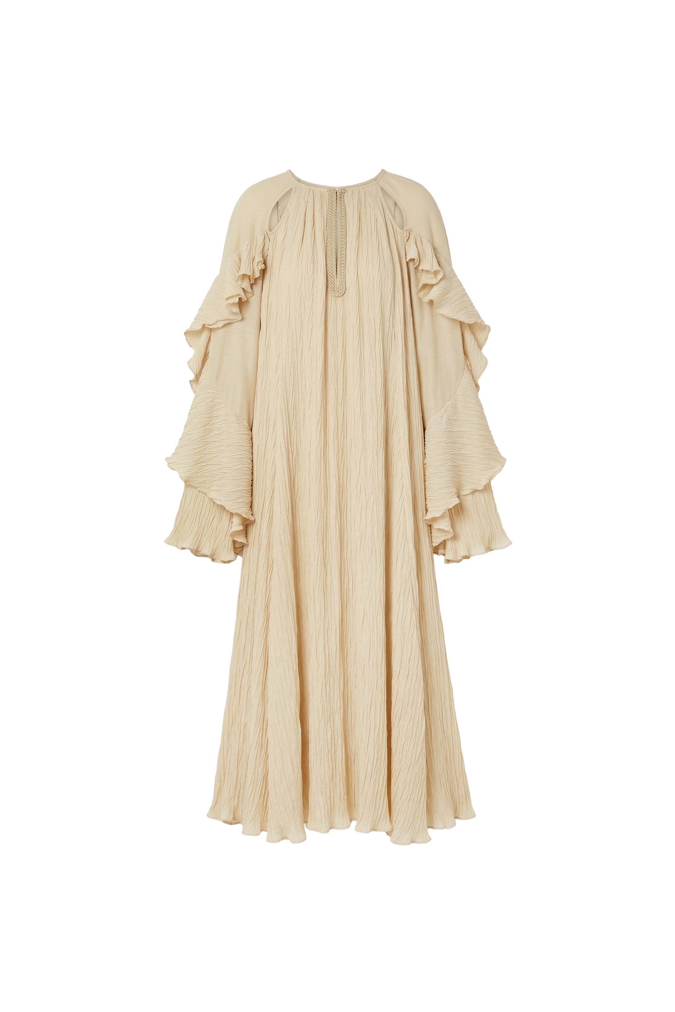 Elaria Pleated Chiffon Dress