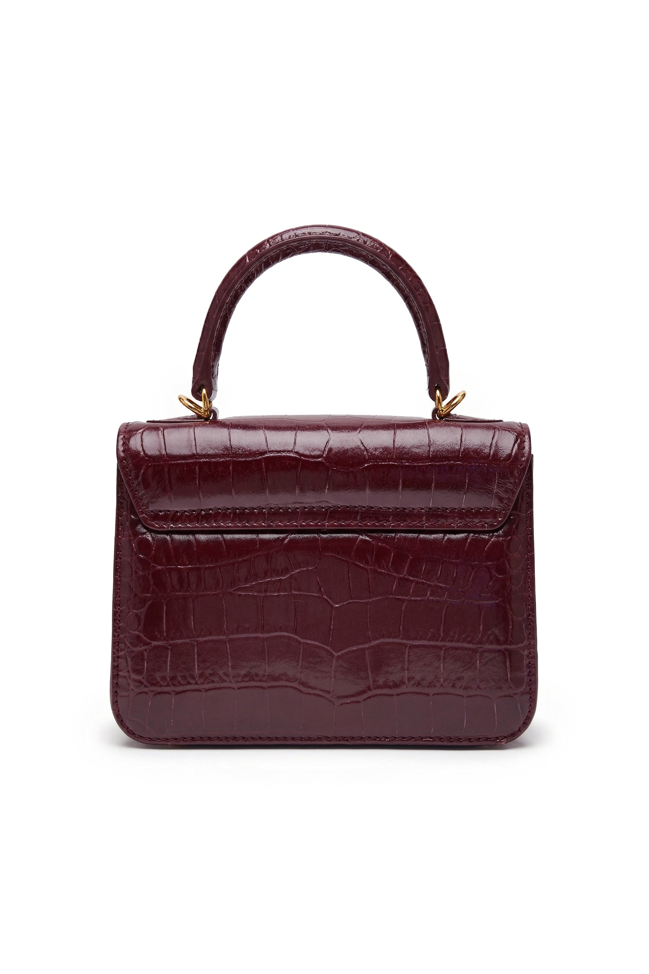 Bordeaux Regale Croc Mini Bag