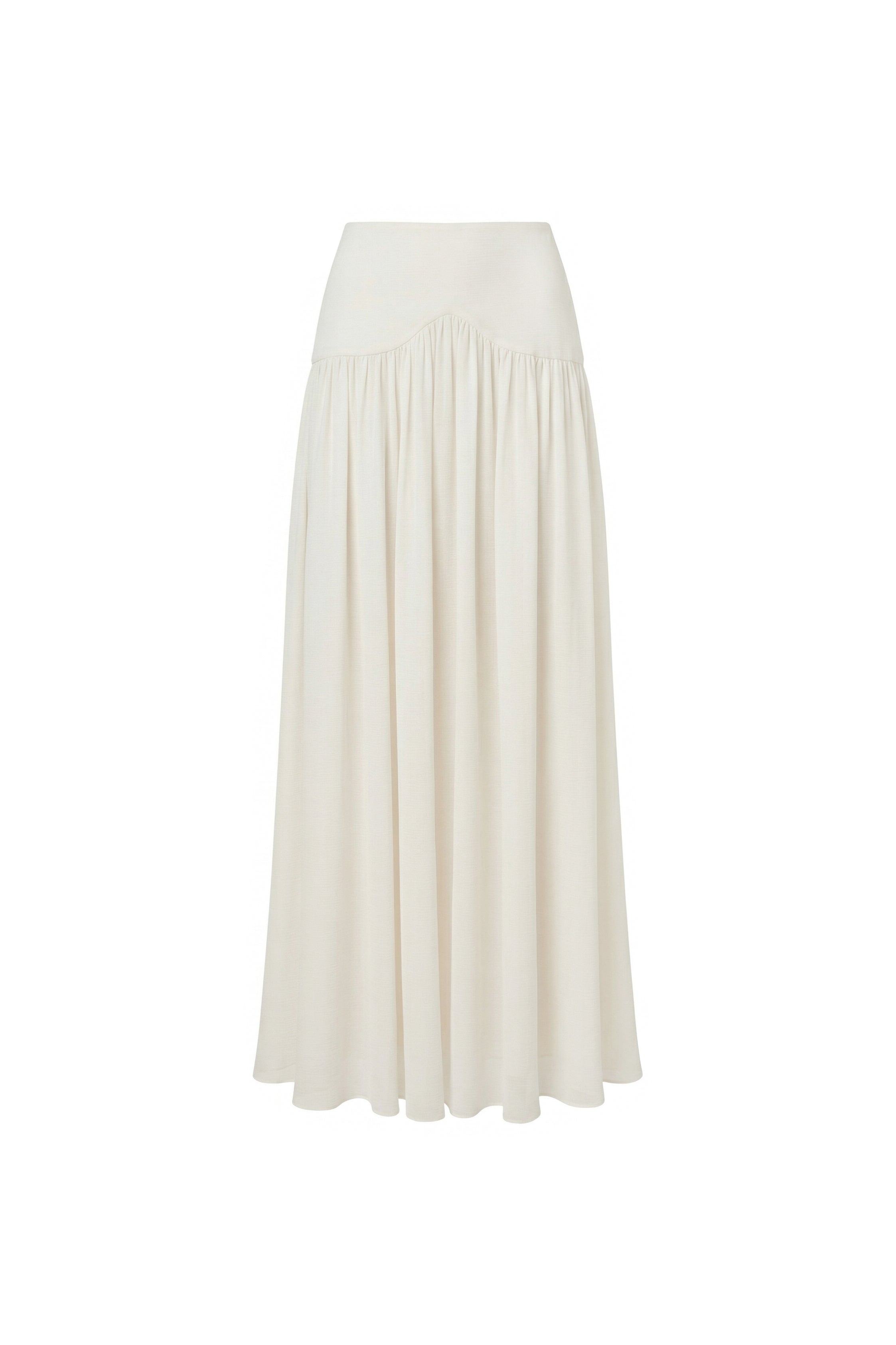 Avorio Seta Fluid Chiffon Skirt