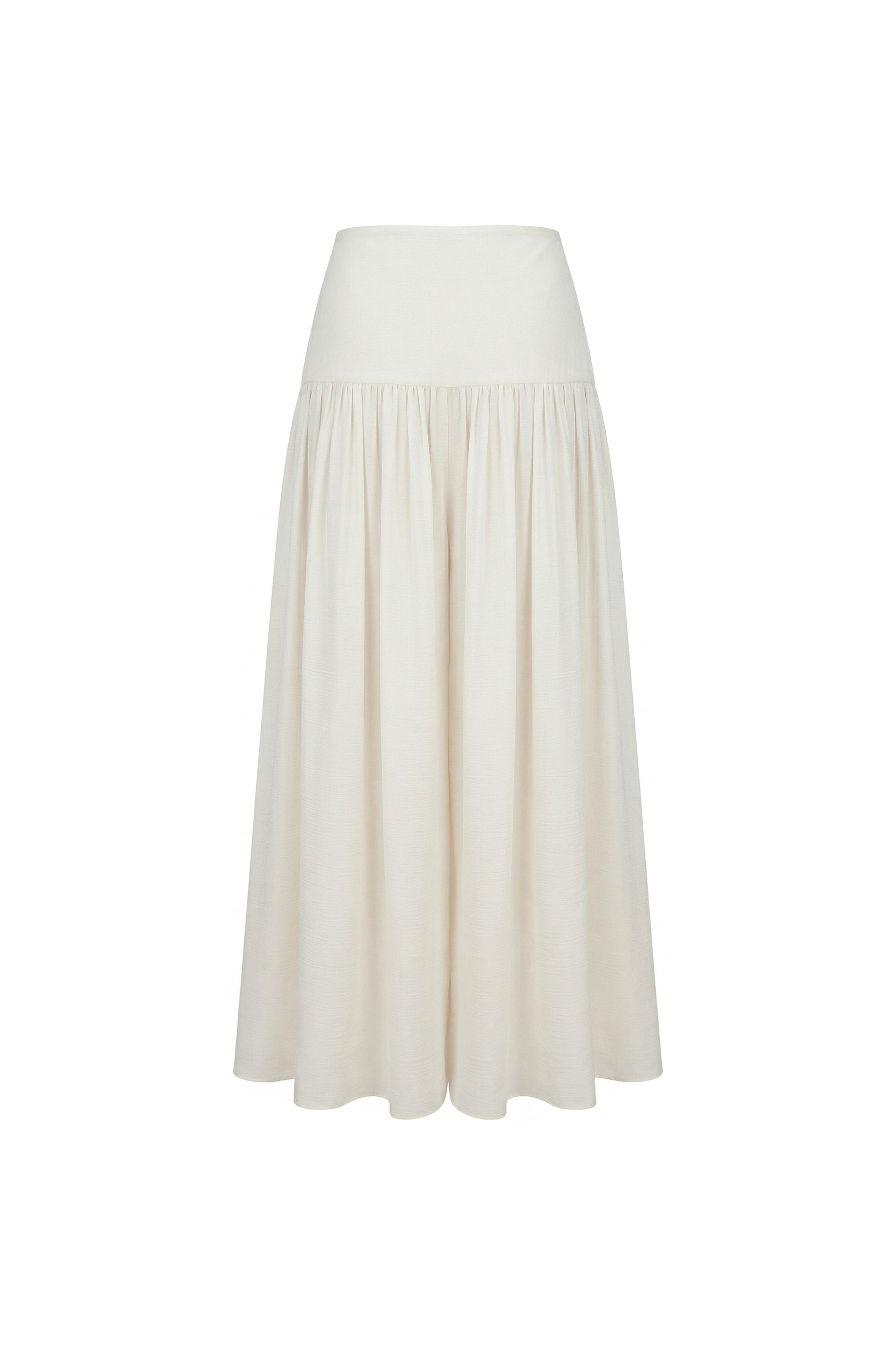 Avorio Seta Fluid Chiffon Skirt