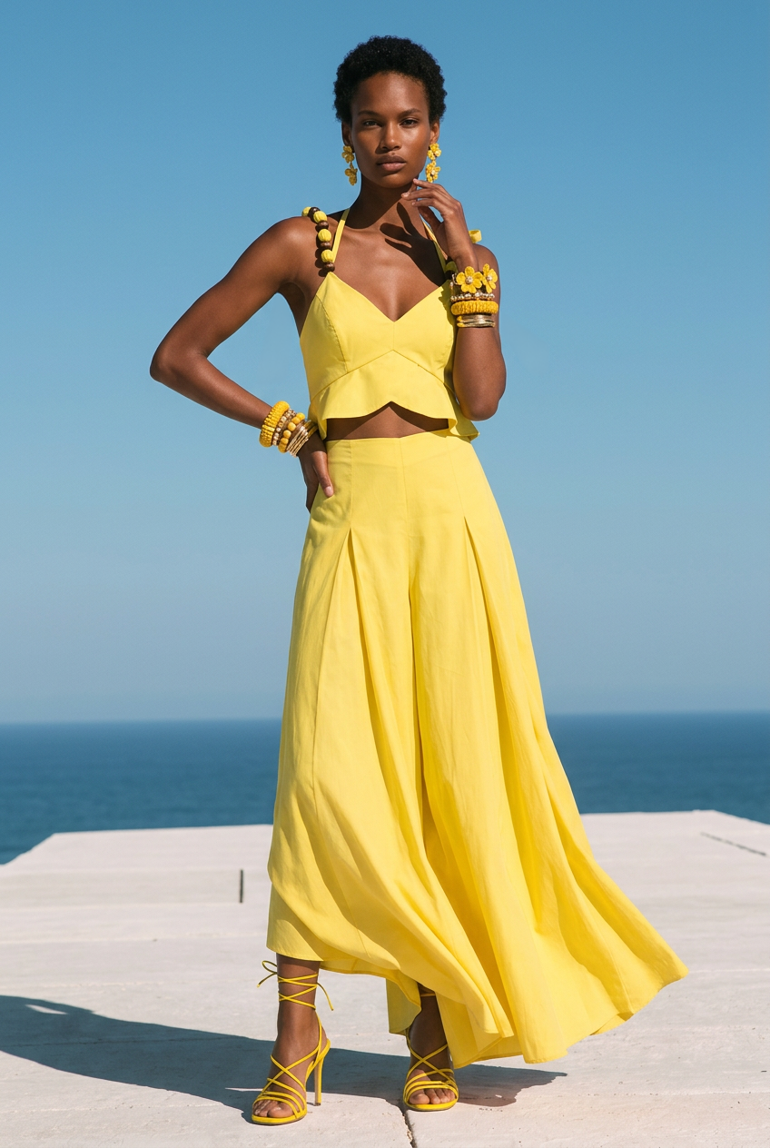 Solevara Beaded Halter Top