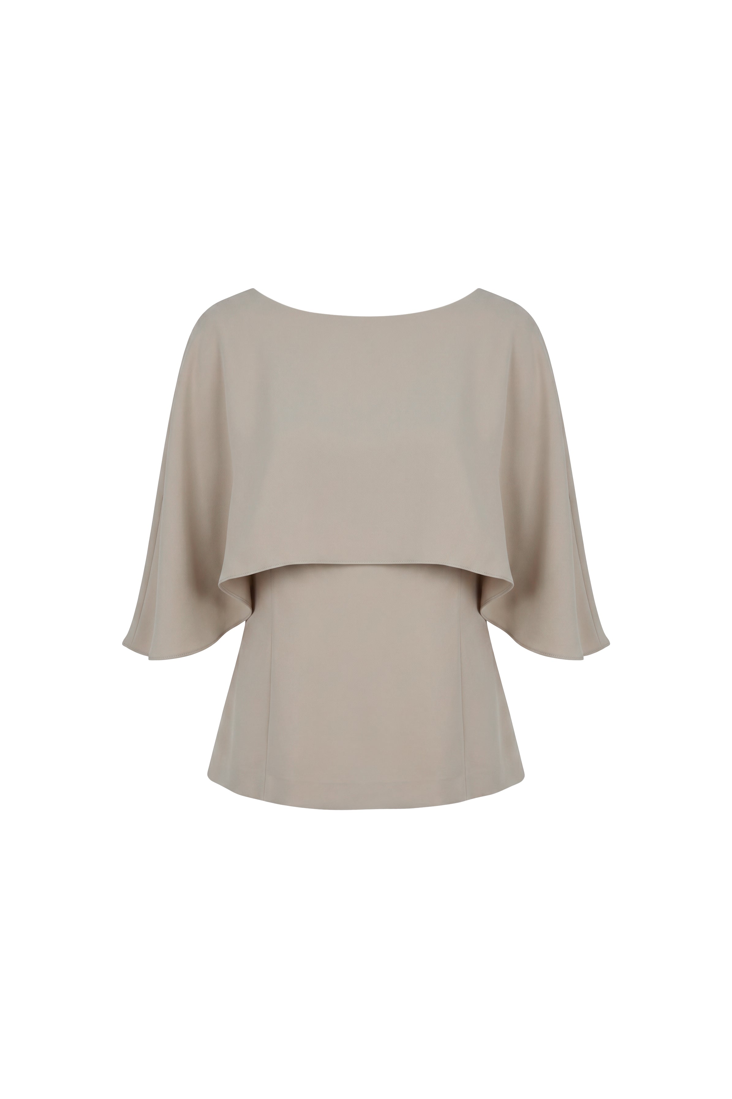 Sorevia Satin Cape Blouse