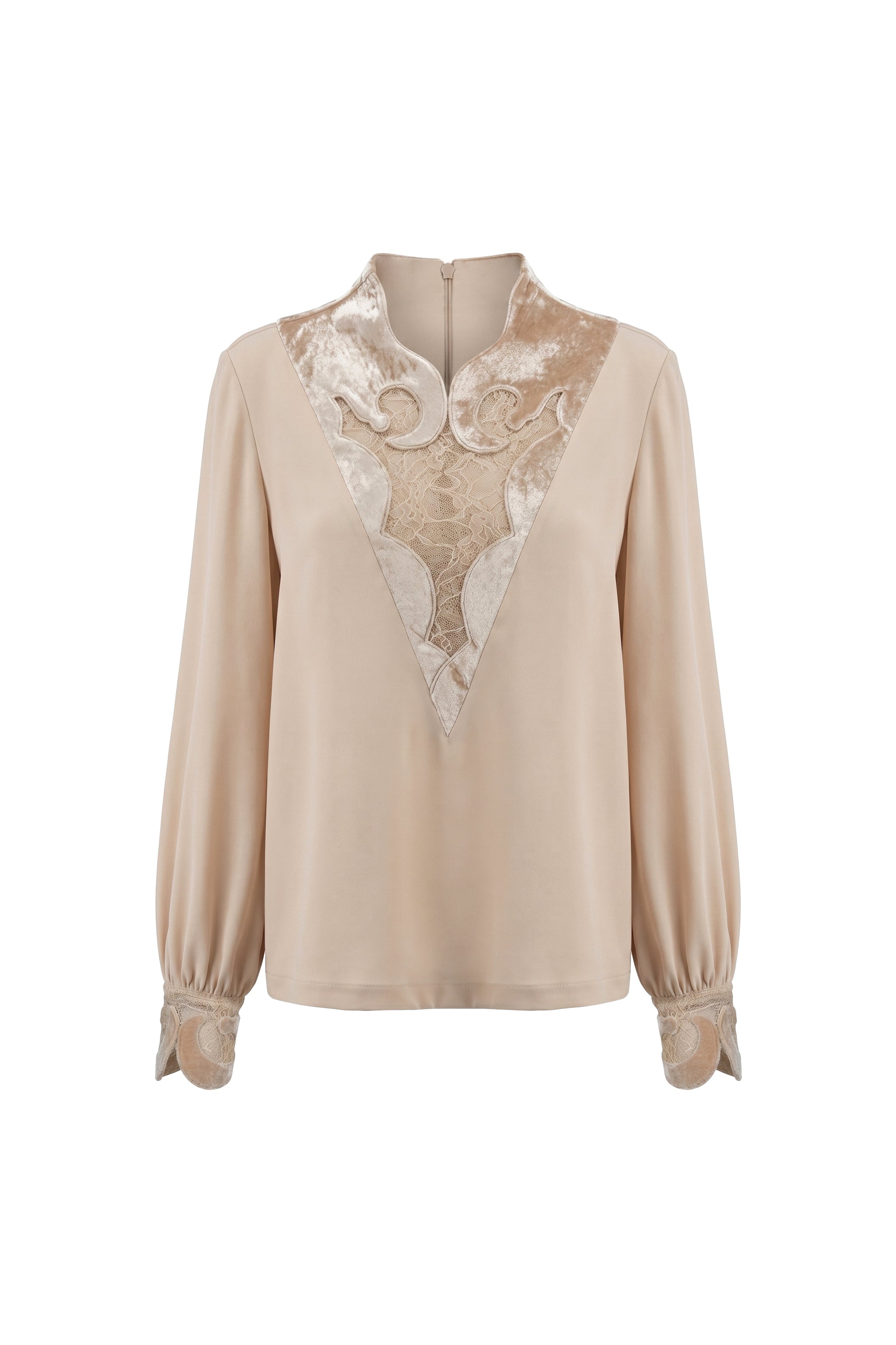 Veloura Velvet Lace Blouse
