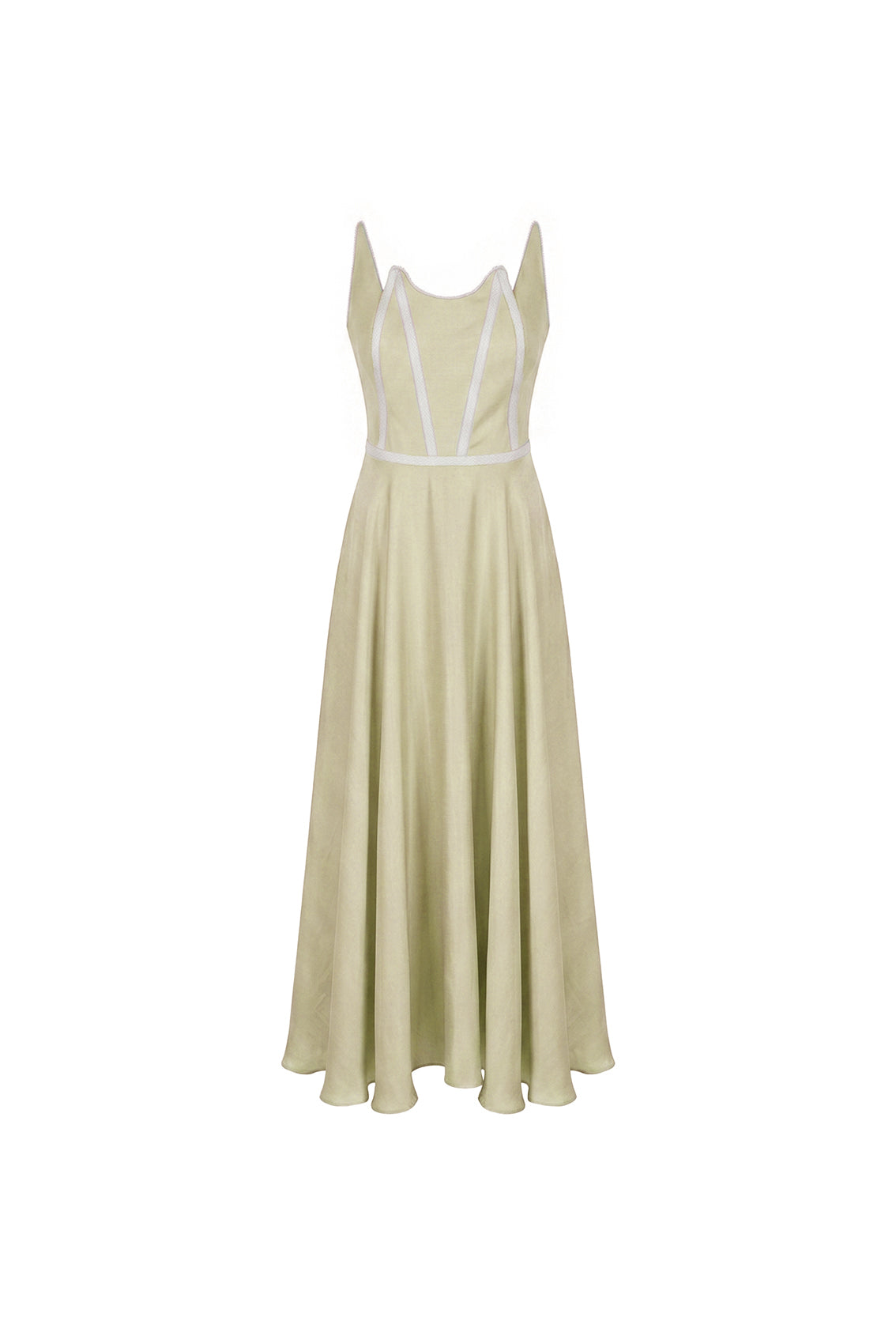 Celestia Sculpted Linen Dress