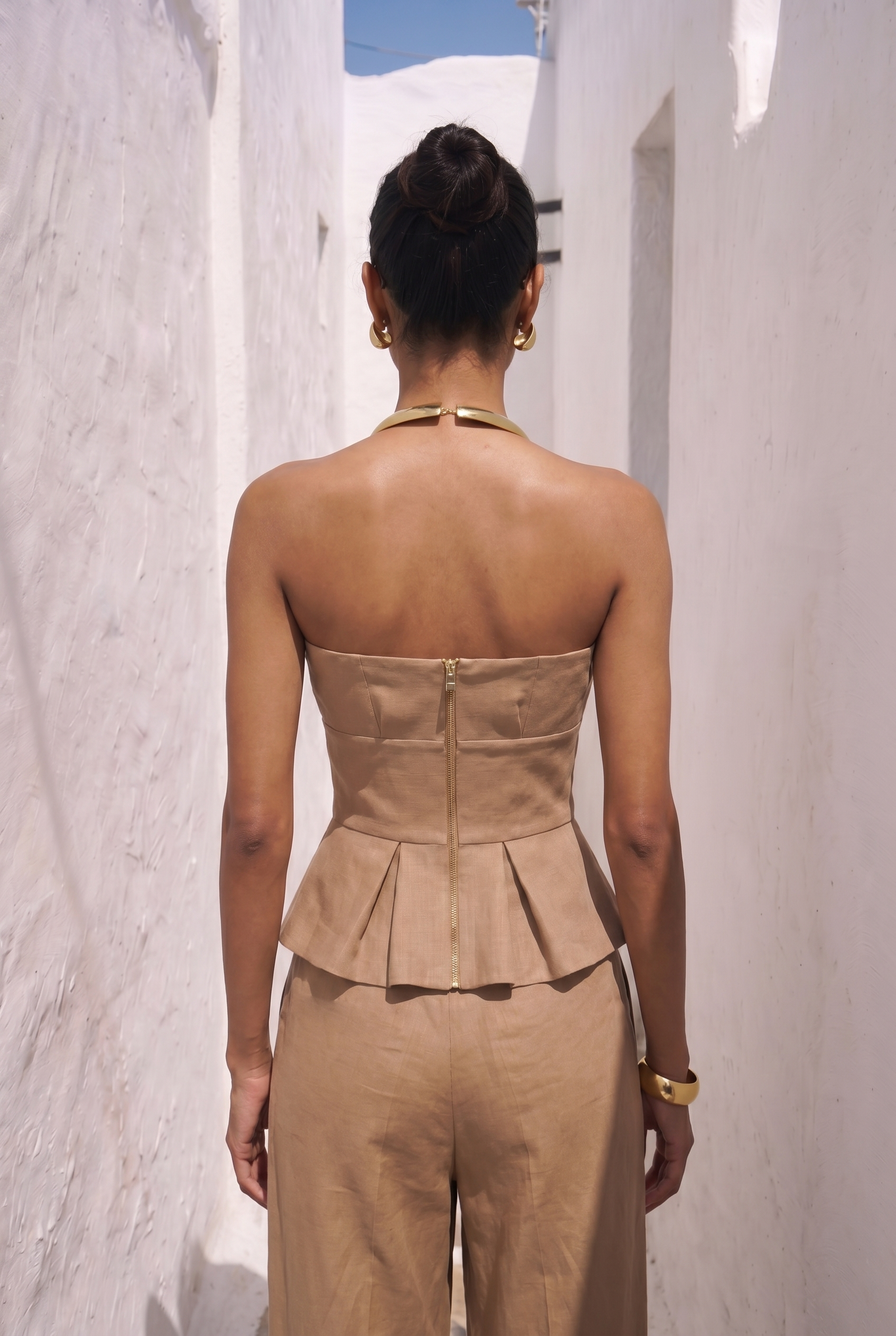 Seralyn Sculpted Linen Corset