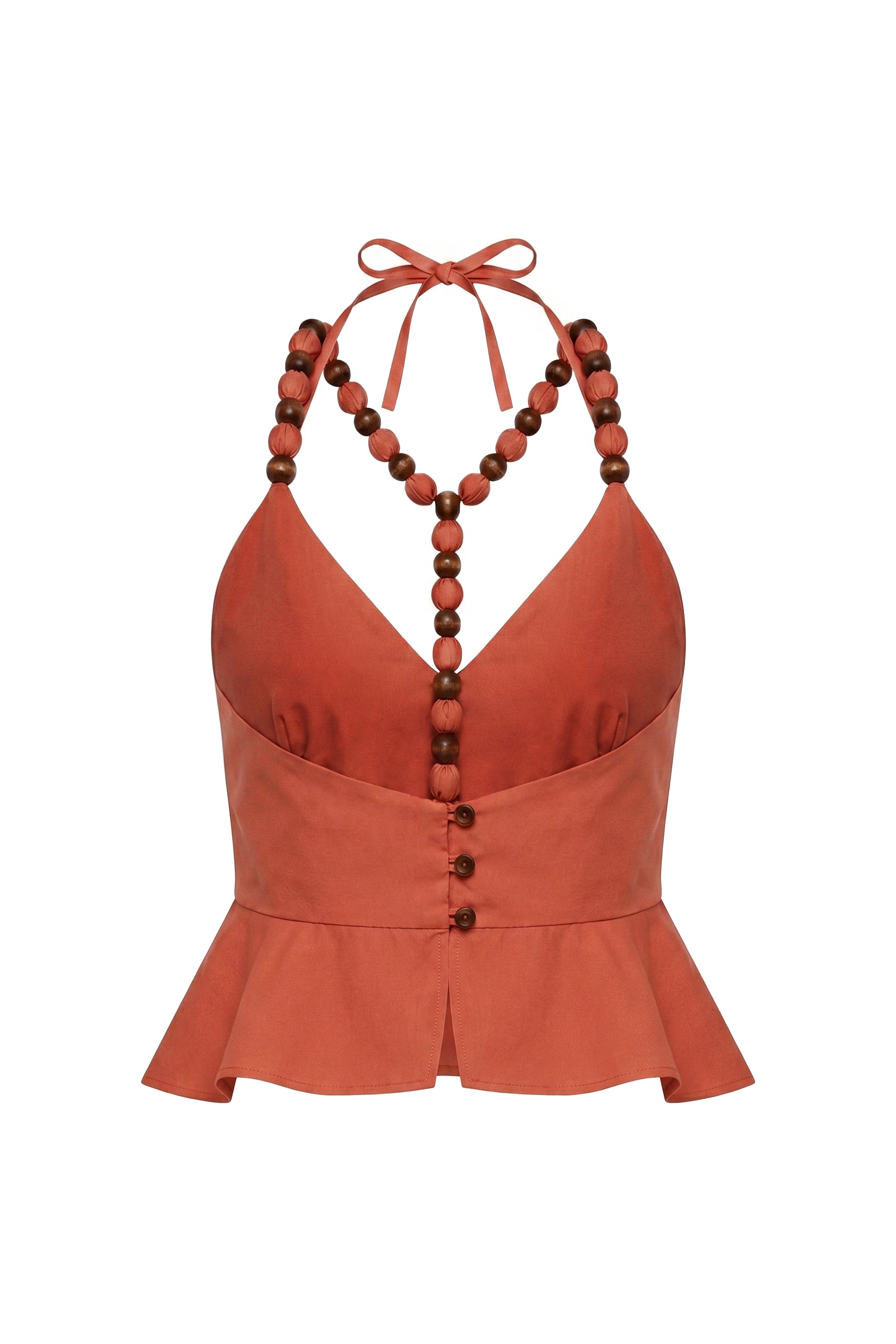 Terrana Beaded Halter Top