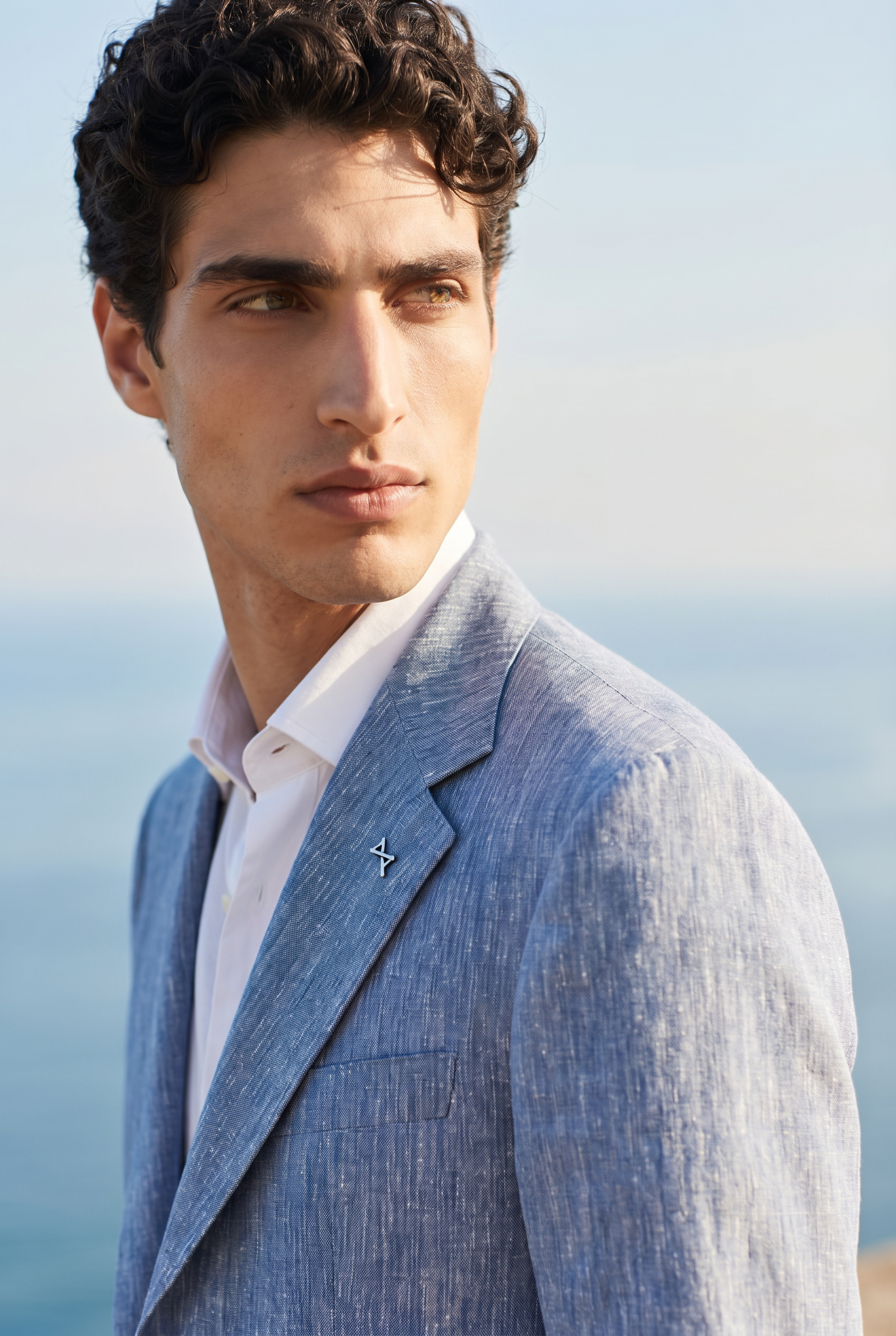 Vistamare Azure Linen Blazer