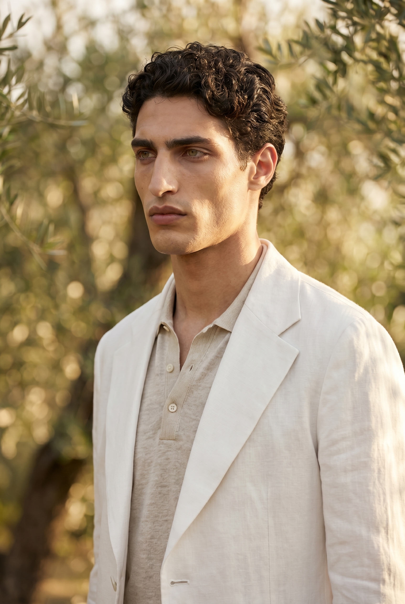 Ivory Riviera Linen Blazer