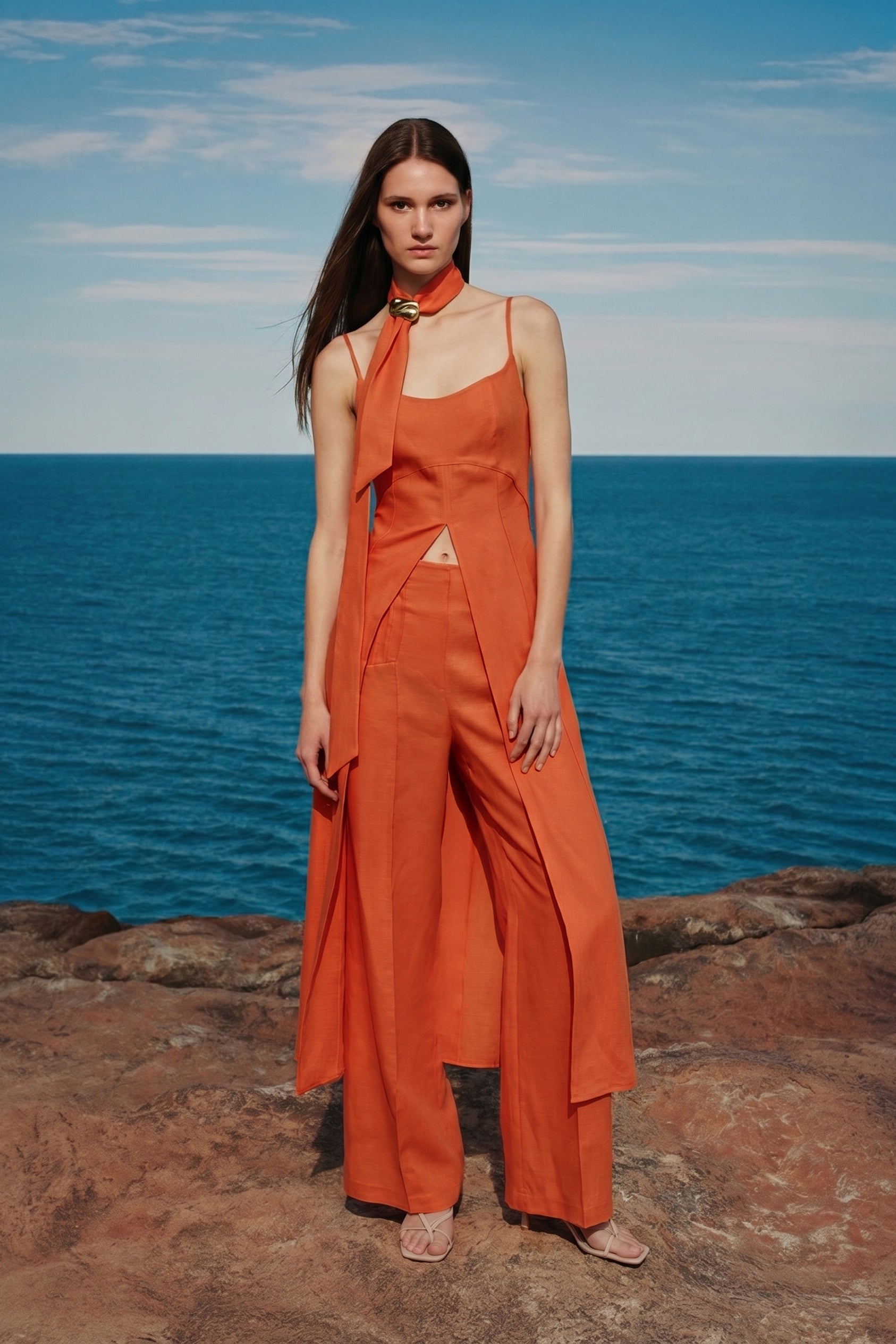 Siena Pleated Wide-Leg Trousers