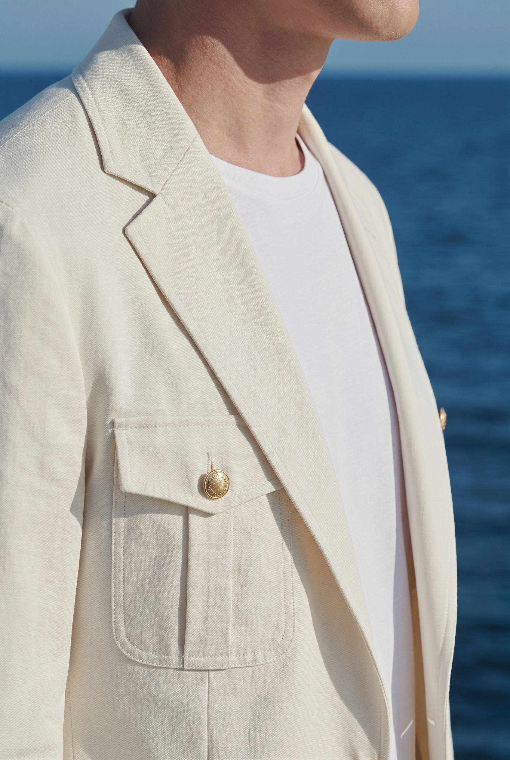 Ivory Riviera Safari Blazer