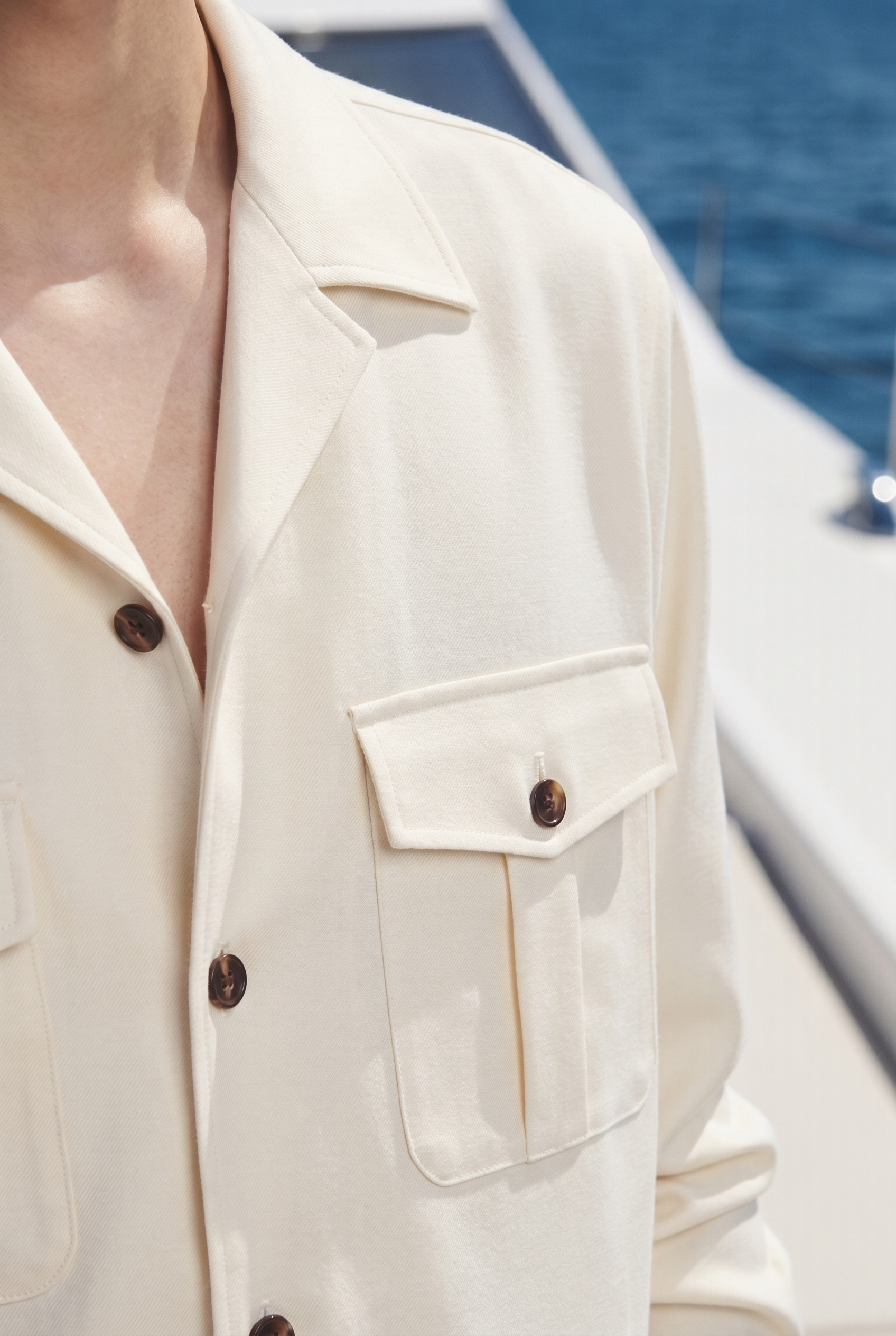 Ivory Safari Overshirt Jacket