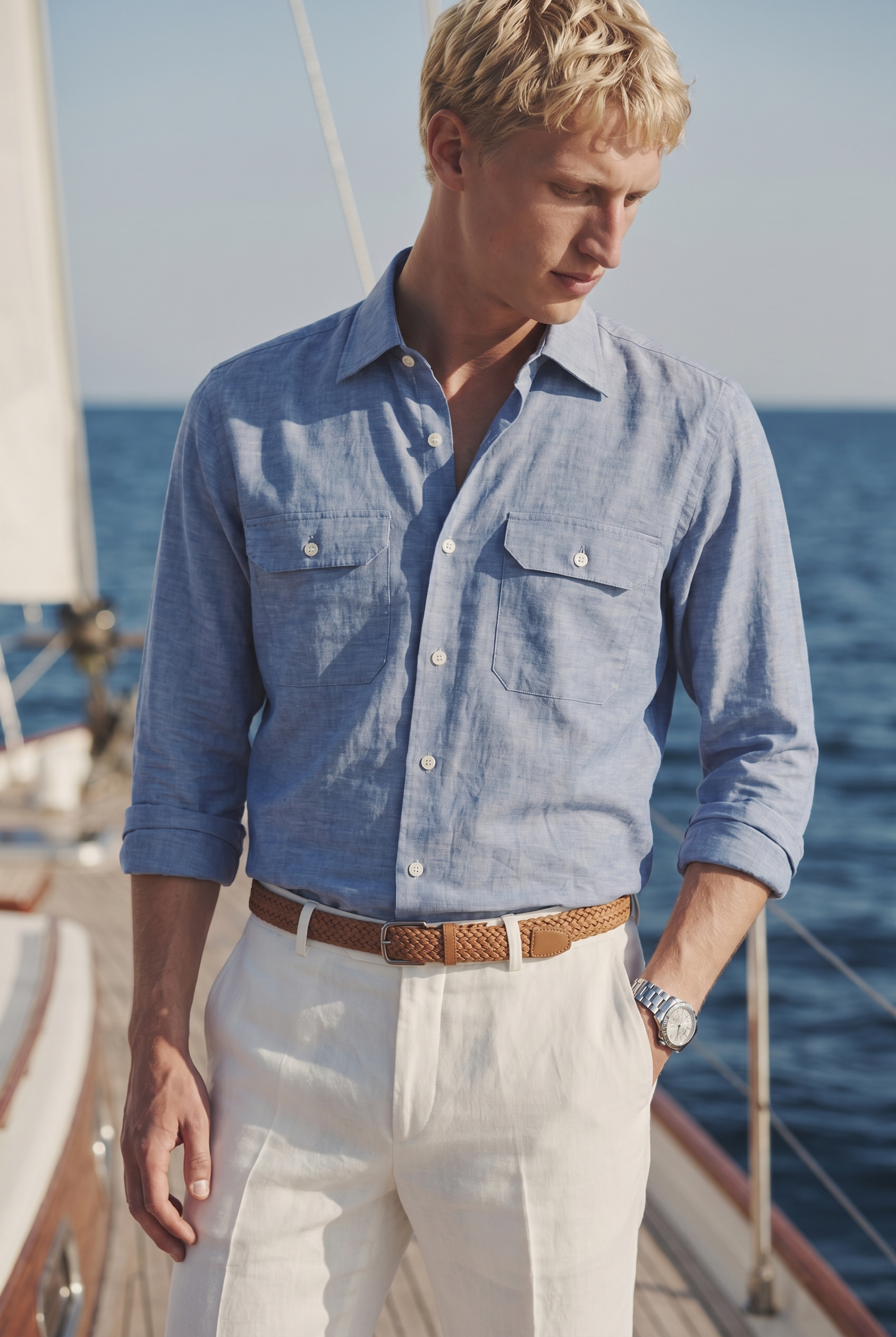 Porto Sky Blue Utility Shirt