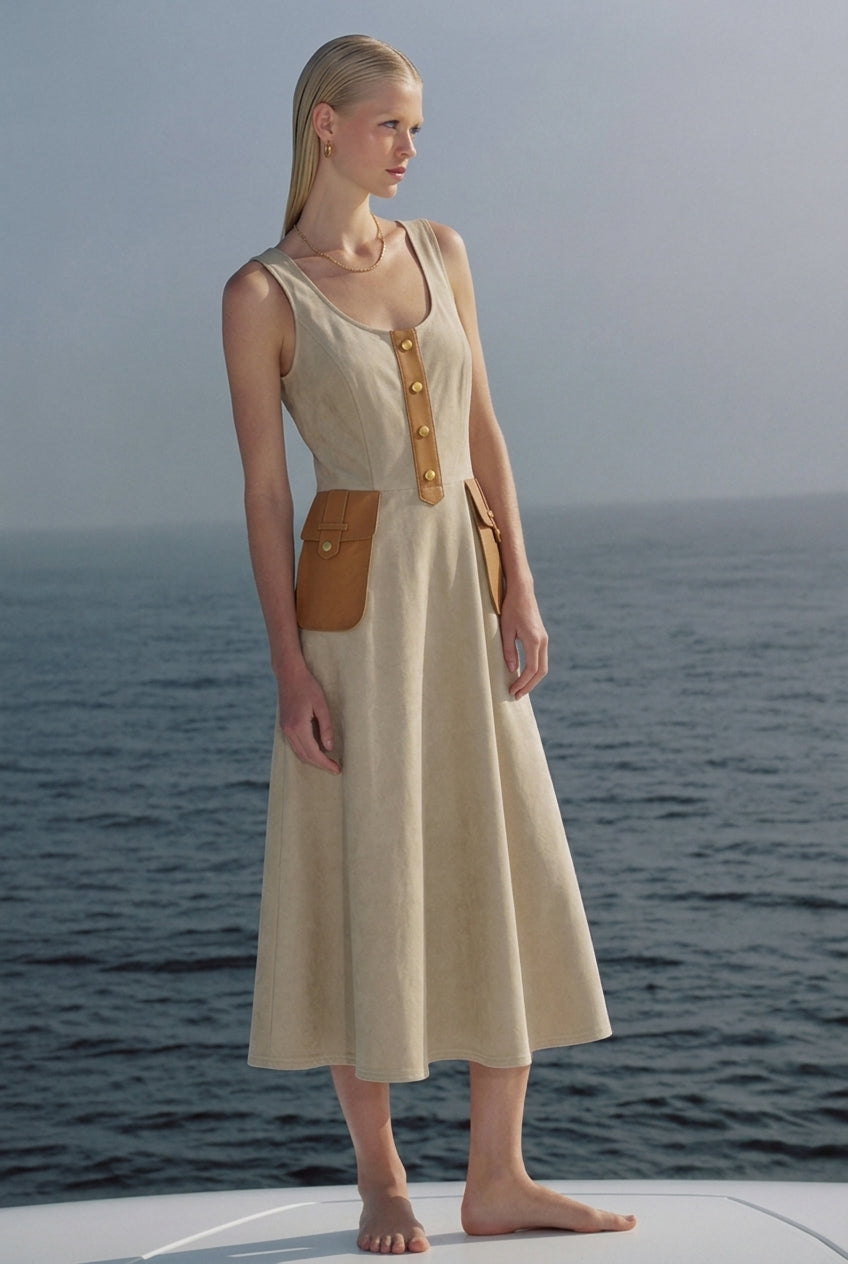 Positano Linen Midi Dress