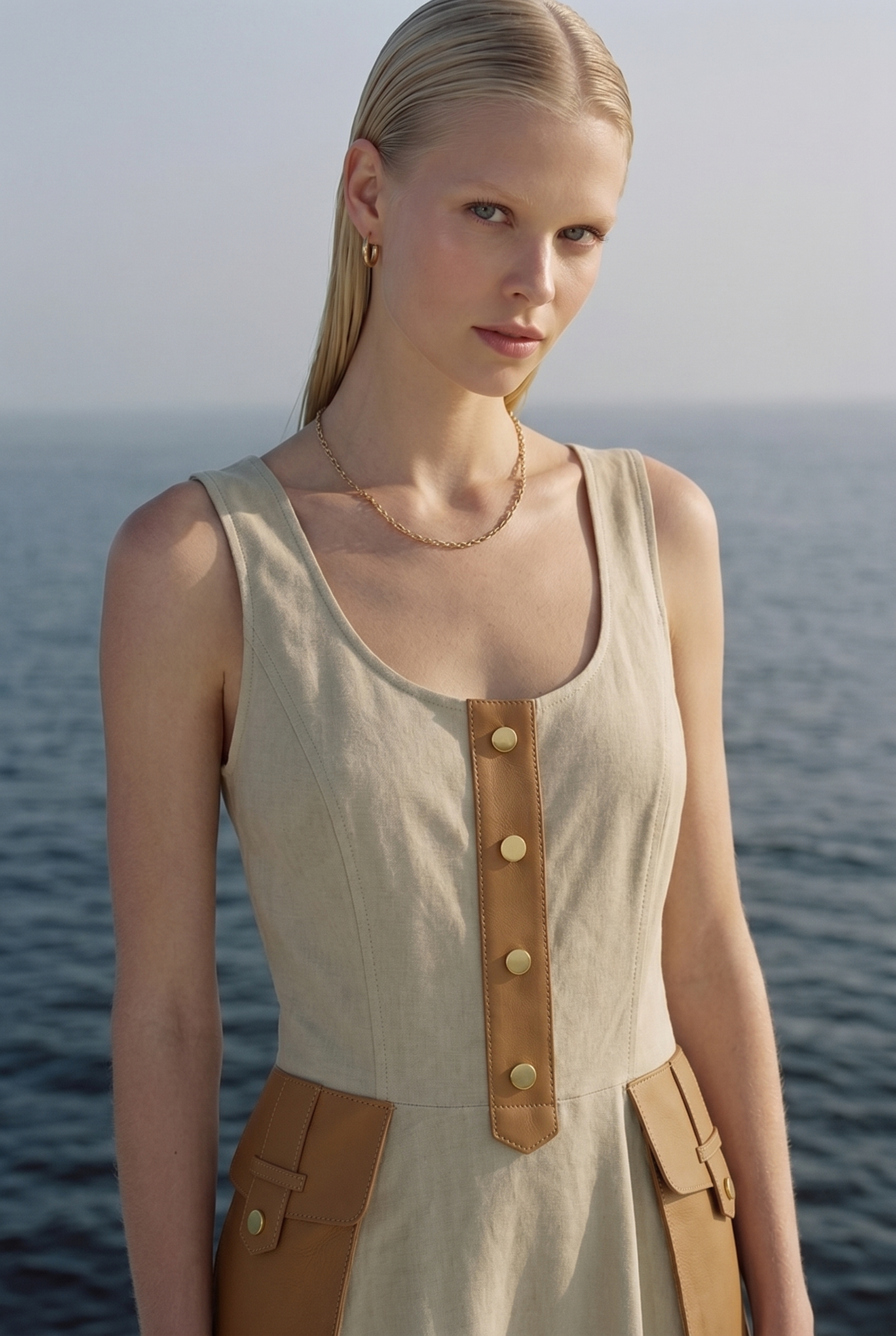 Positano Linen Midi Dress