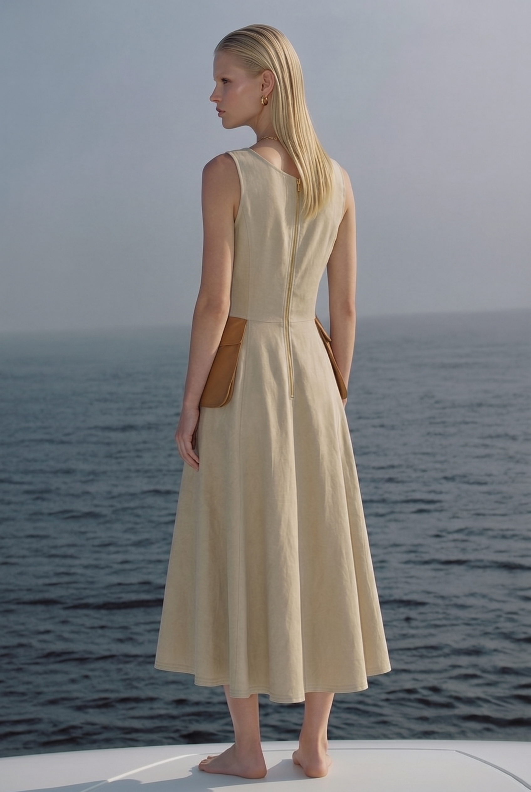 Positano Linen Midi Dress