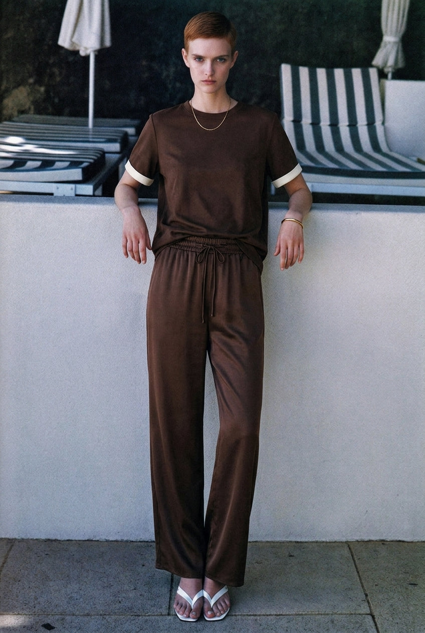 Verona Wide-Leg Drawstring Trousers
