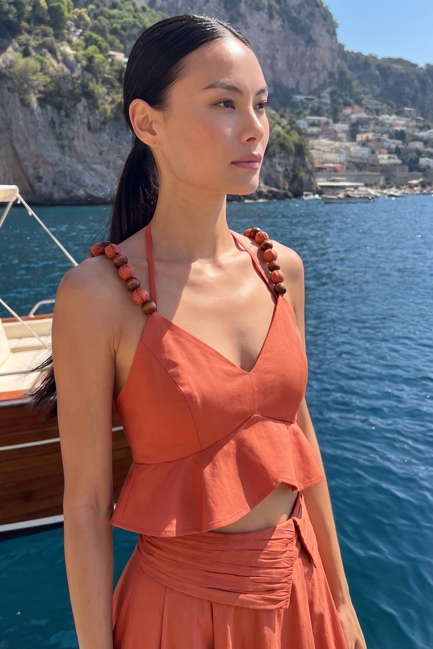 Terrana Beaded Halter Top