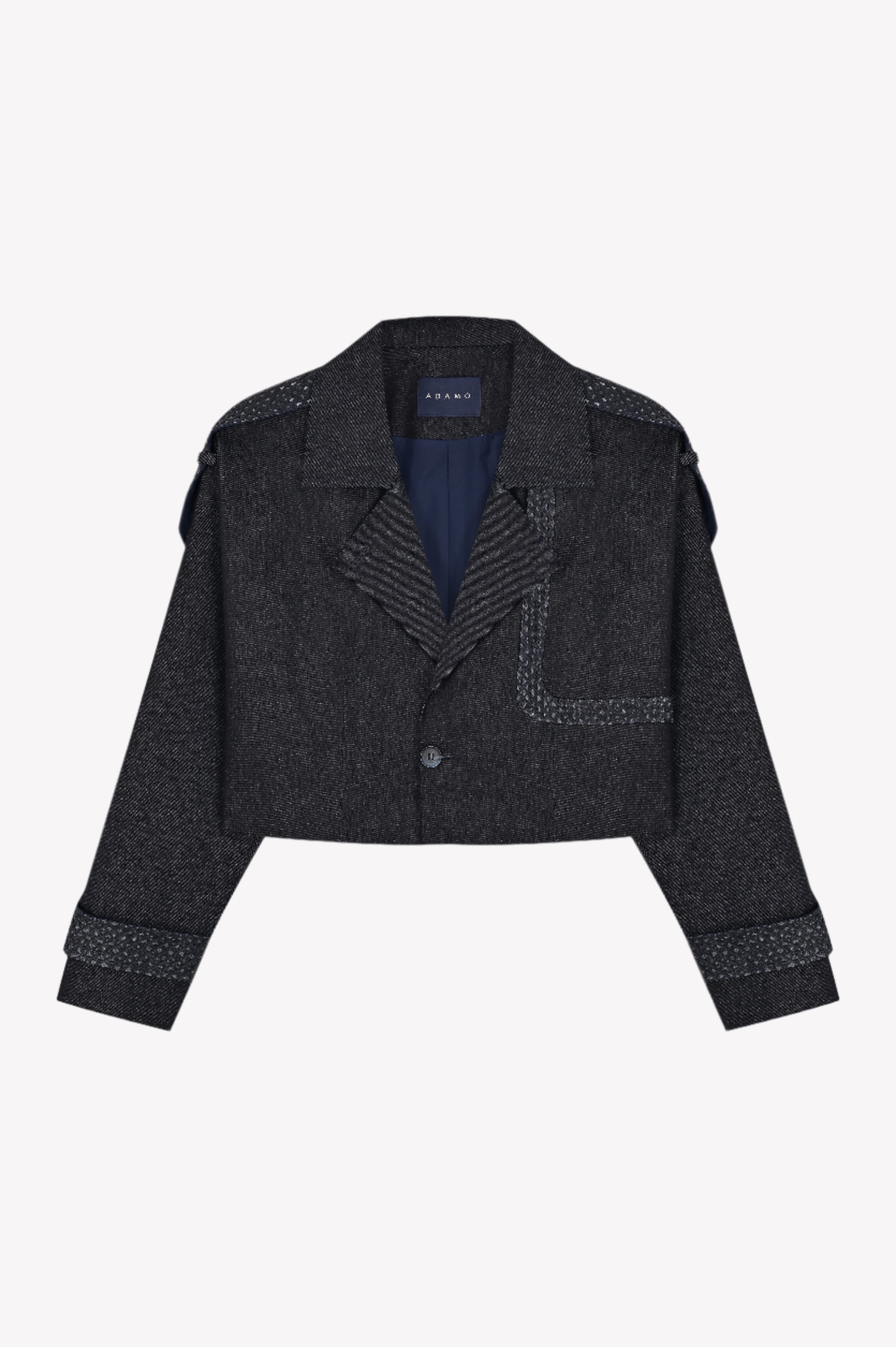 Midnight Cropped Denim Jacket