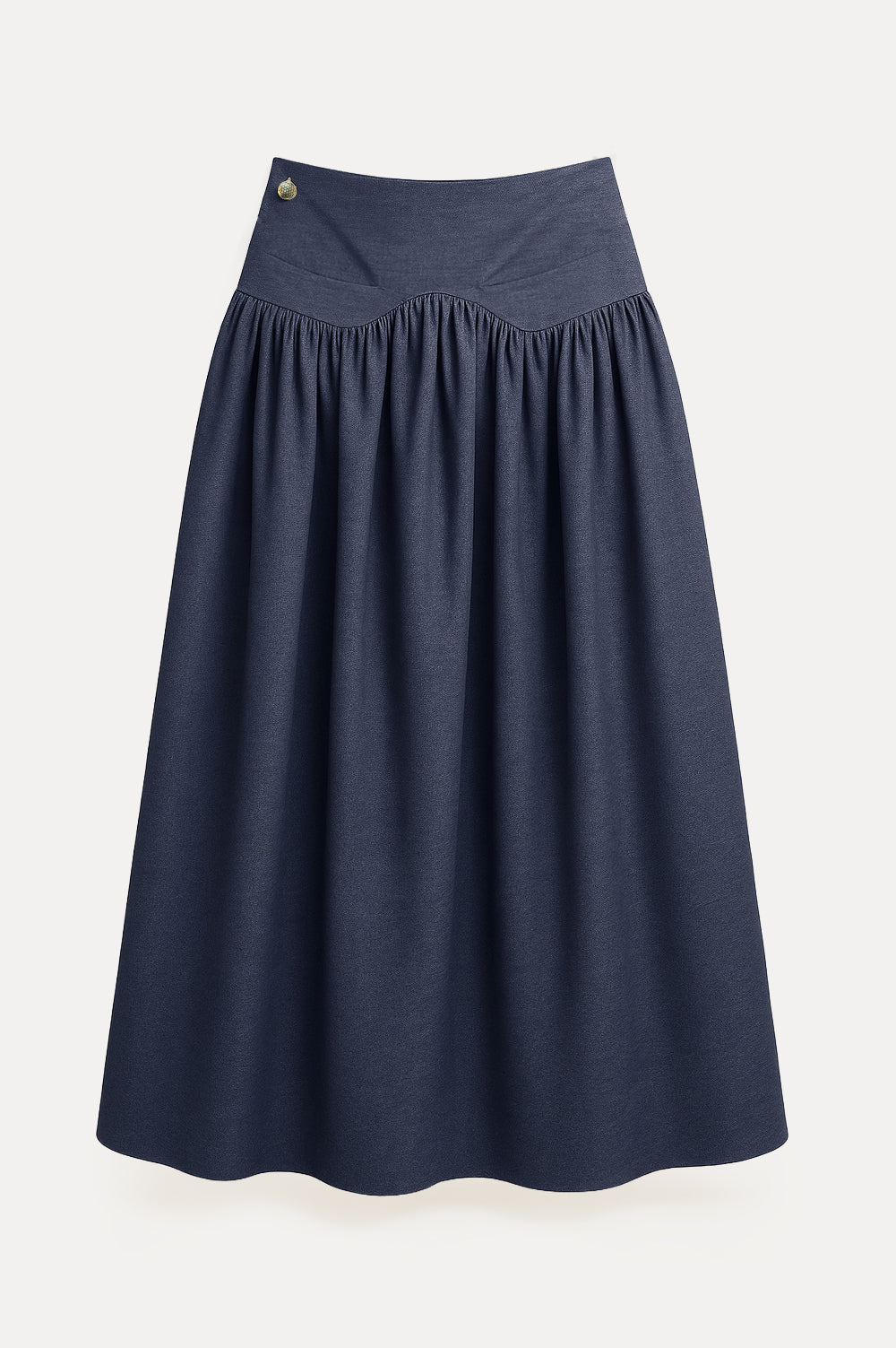 Indigo Midi Denim Skirt