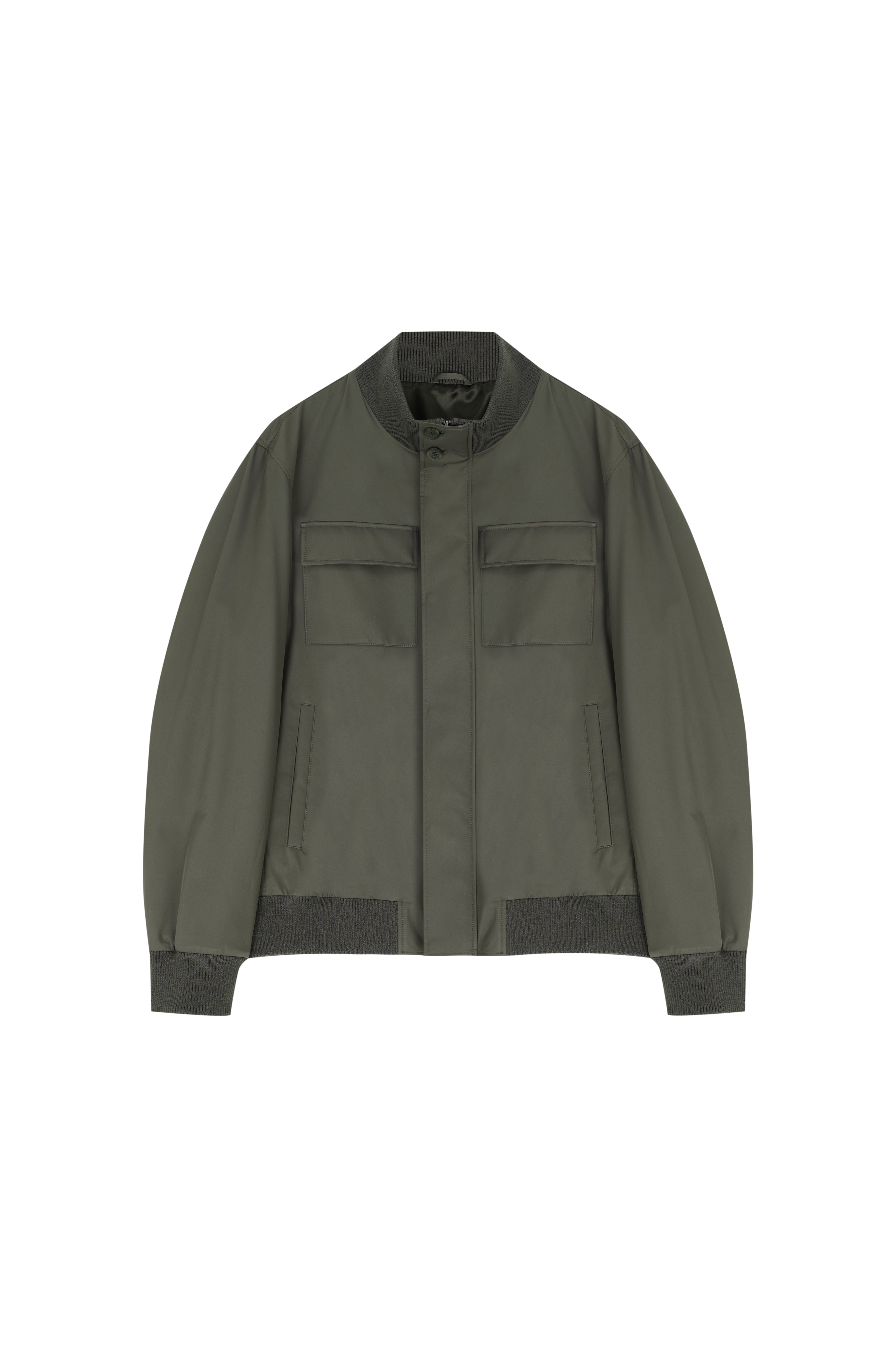 Olive Green Utility Bomber Jacket