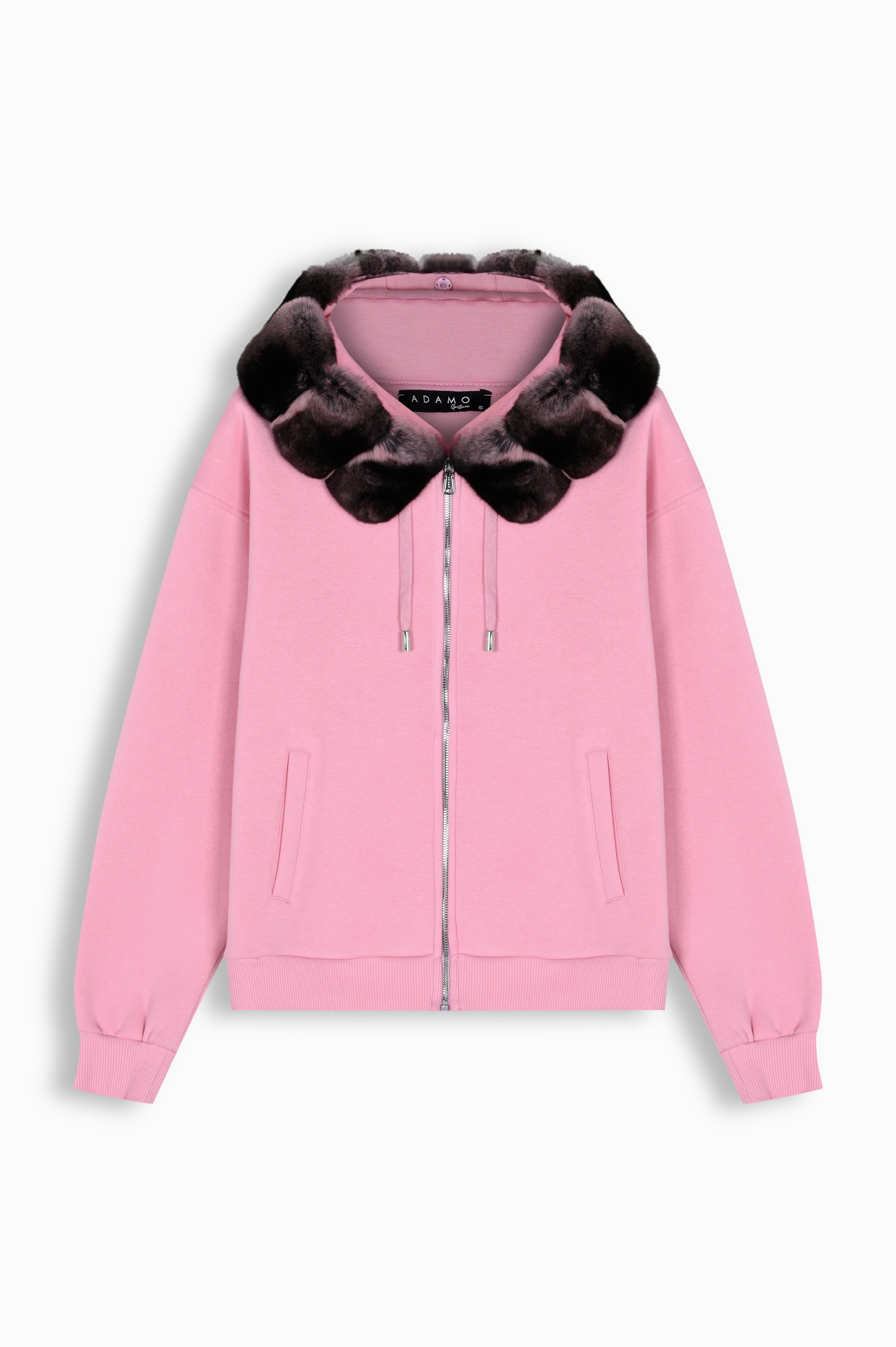 Blush Pink Chinchilla Fur Hoodie